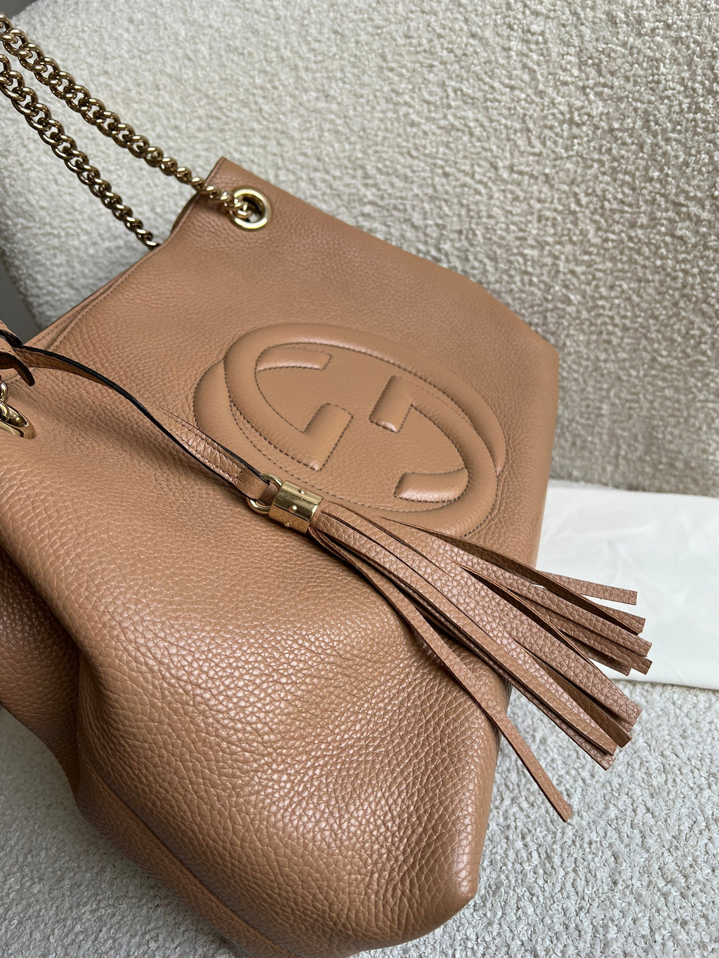 Gucci Rose Beige Soho Chain Tote (RRP £1350)