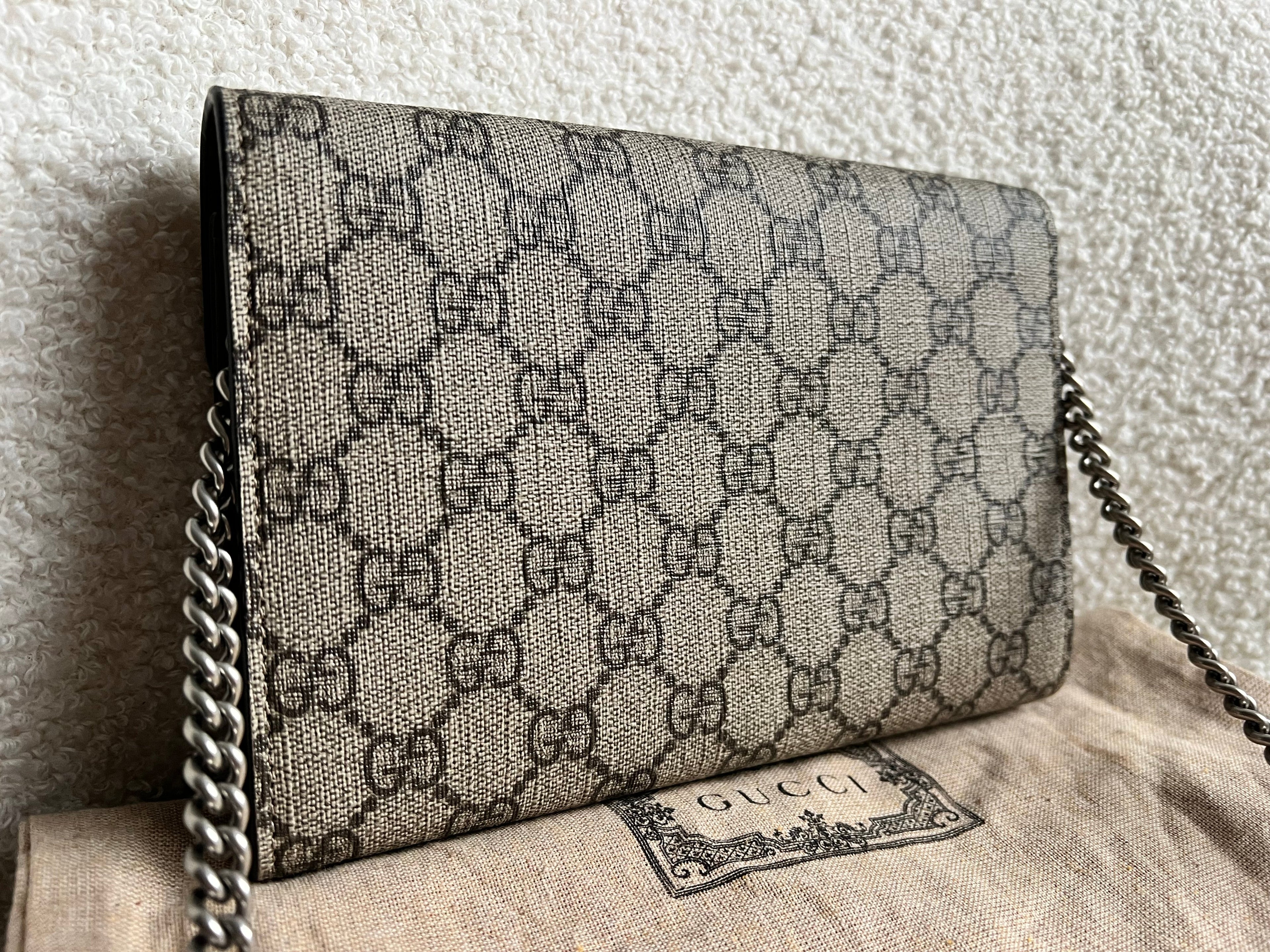 Gucci Dionysus GG Supreme Chain Wallet (RRP £1400)