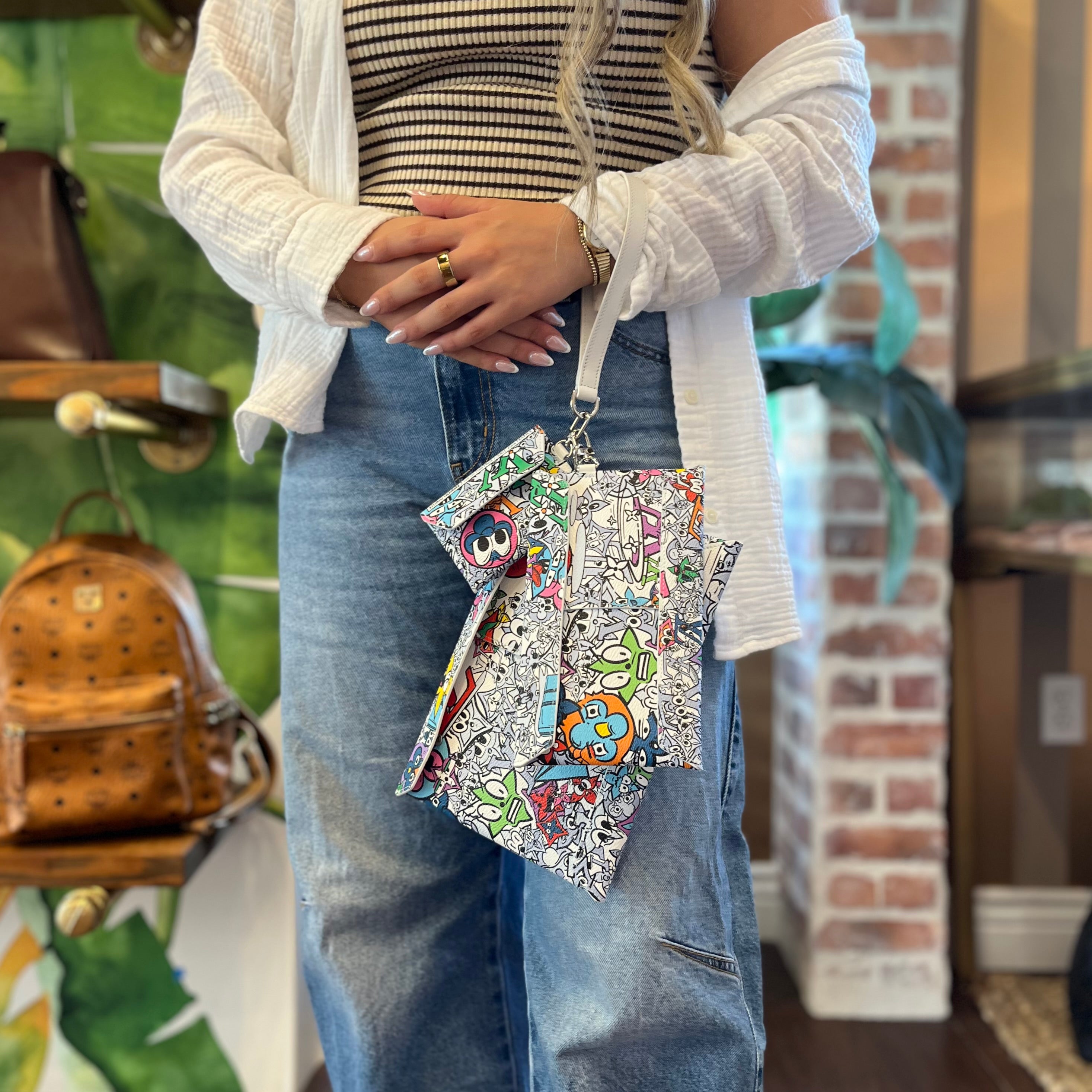 LOUIS VUITTON Comics Trio Multicolor Monogram Envelope Pouch