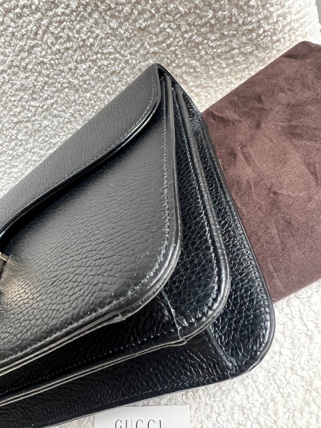 Gucci Interlocking GG Black Medium Shoulder Bag