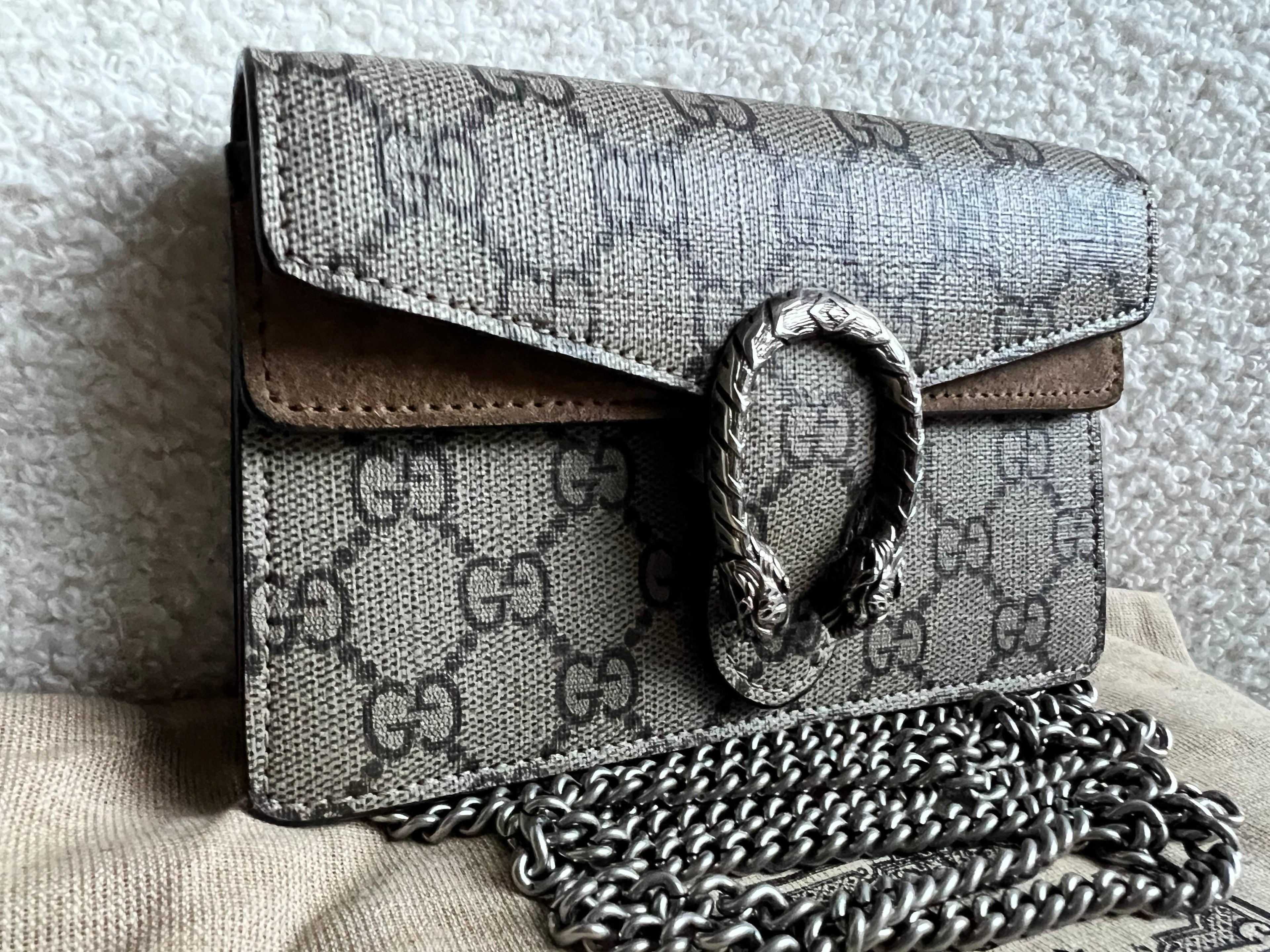 Gucci Dionysus GG Supreme Super Mini Shoulder Bag (RRP £890)