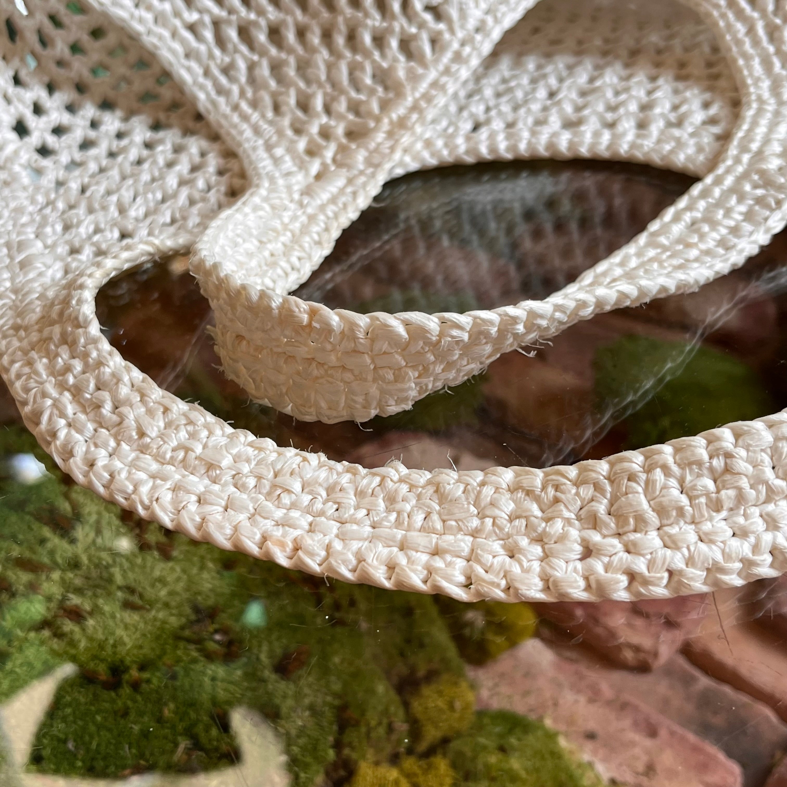 PRADA White Raffia Shopping Tote