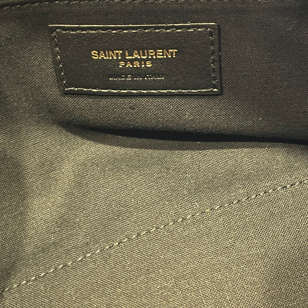 SAINT LAURENT Le Raffia Naturel Raffia Shoulder Bag