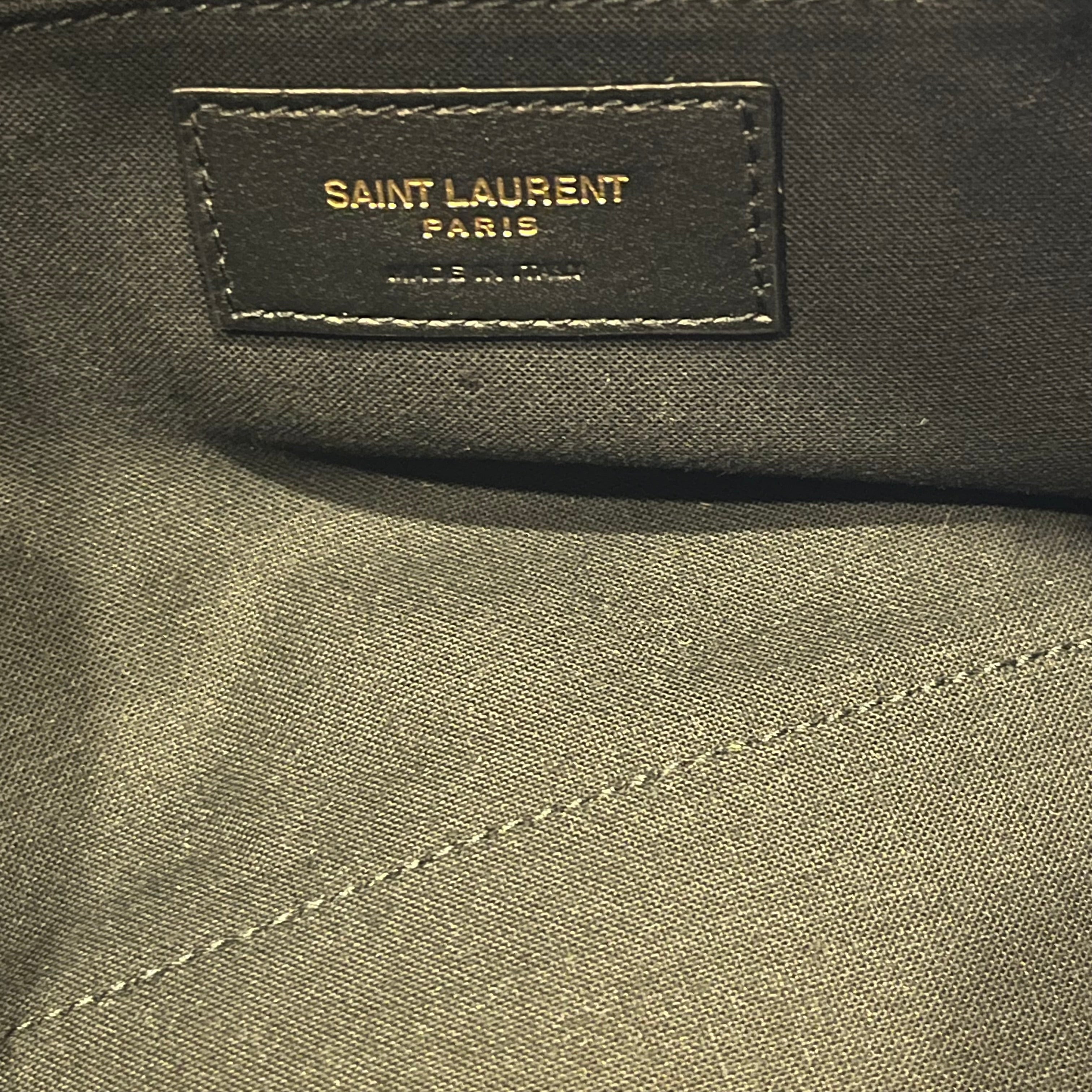 SAINT LAURENT Le Raffia Naturel Raffia Shoulder Bag