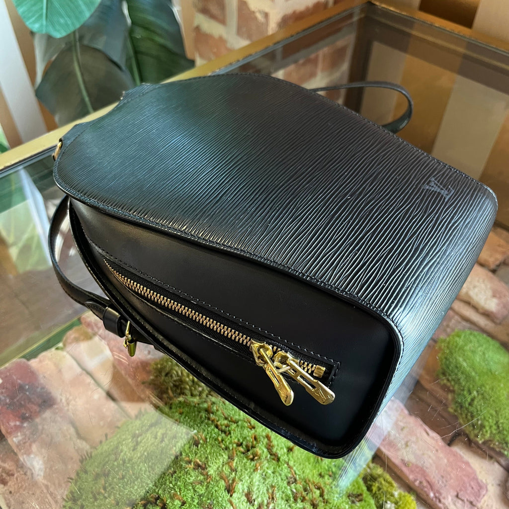 LOUIS VUITTON Mabillon Black Epi Leather Vintage Backpack