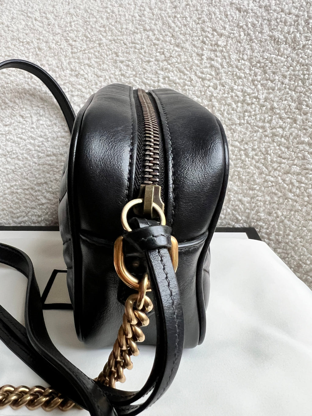 Gucci GG Black Marmont Mini Shoulder Bag (RRP £1,360)
