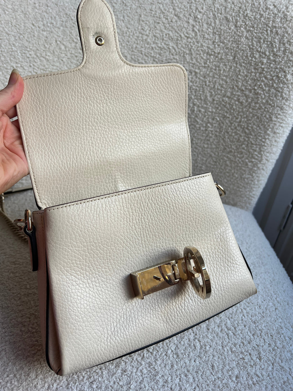 Gucci Interlocking GG Cream Mini Cross Body Bag