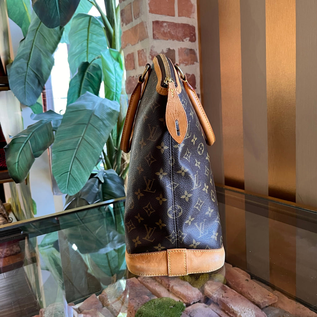 LOUIS VUITTON Lockit Vertical Brown Monogram Canvas Tote