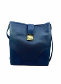 MCM Navy Leather Handbag