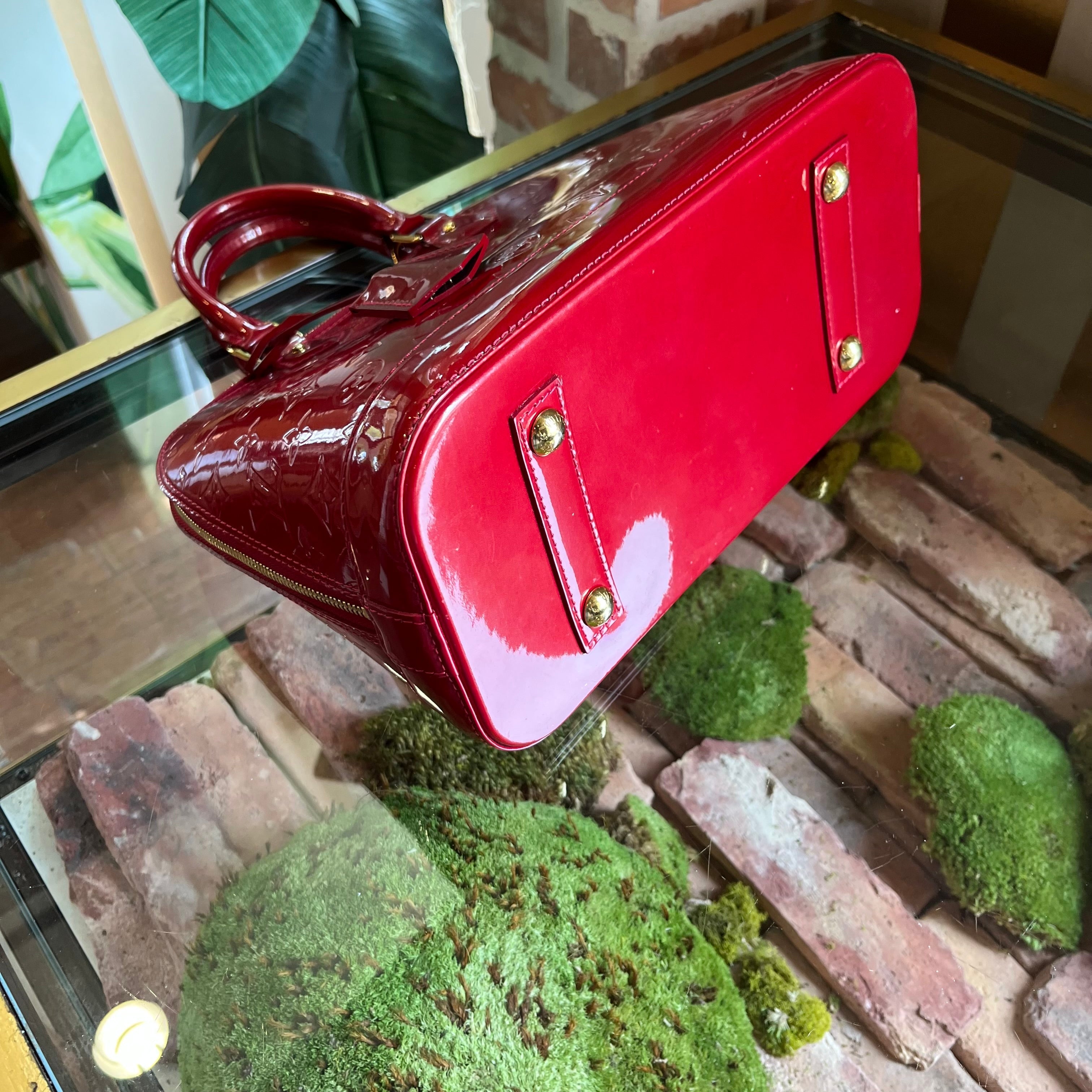 LOUIS VUITTON Alma PM Indian Rose Monogram Vernis Leather Handbag