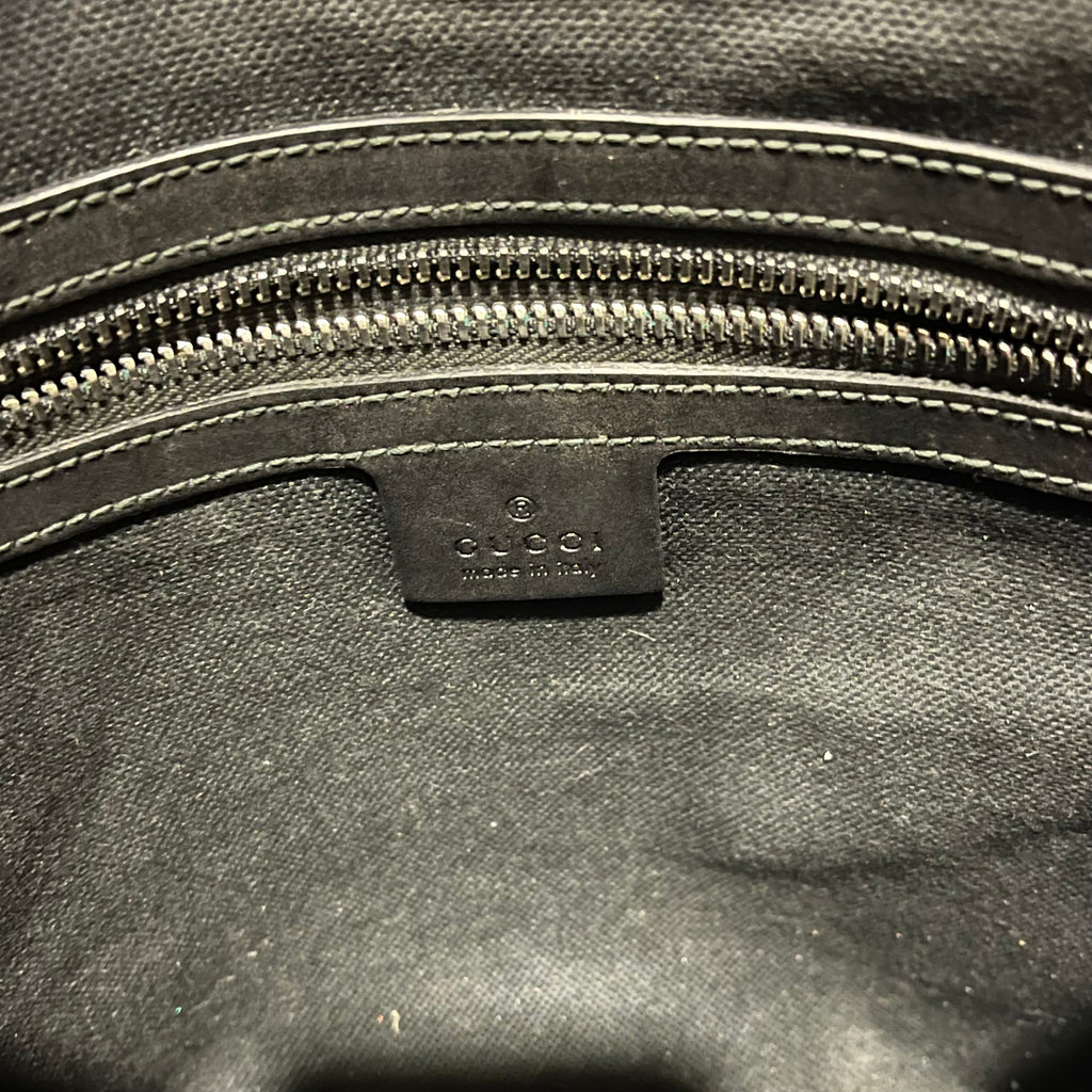 GUCCI Black GG Supreme Monogram Canvas Crossbody Bag