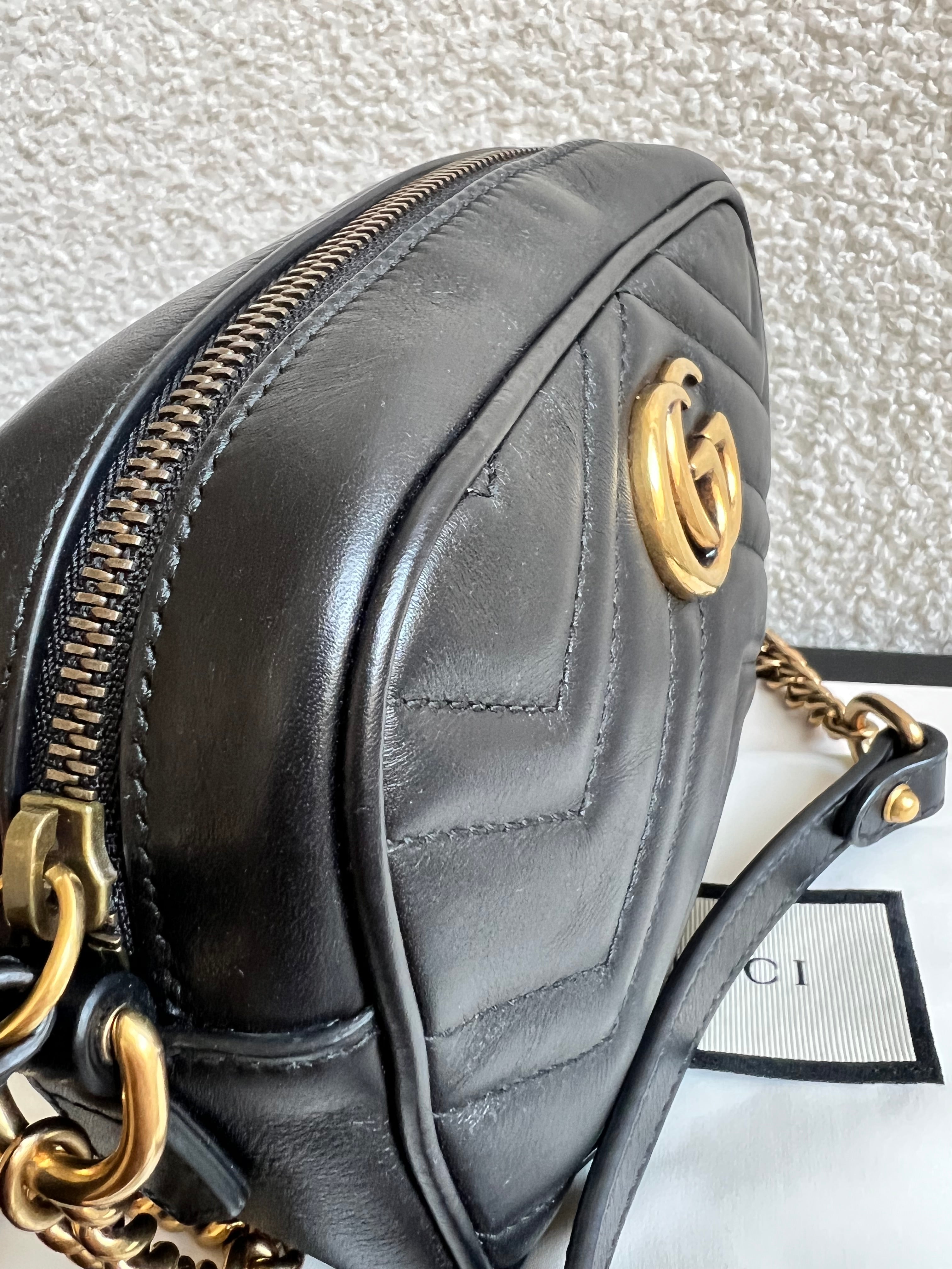 Gucci GG Black Marmont Mini Shoulder Bag (RRP £1,360)