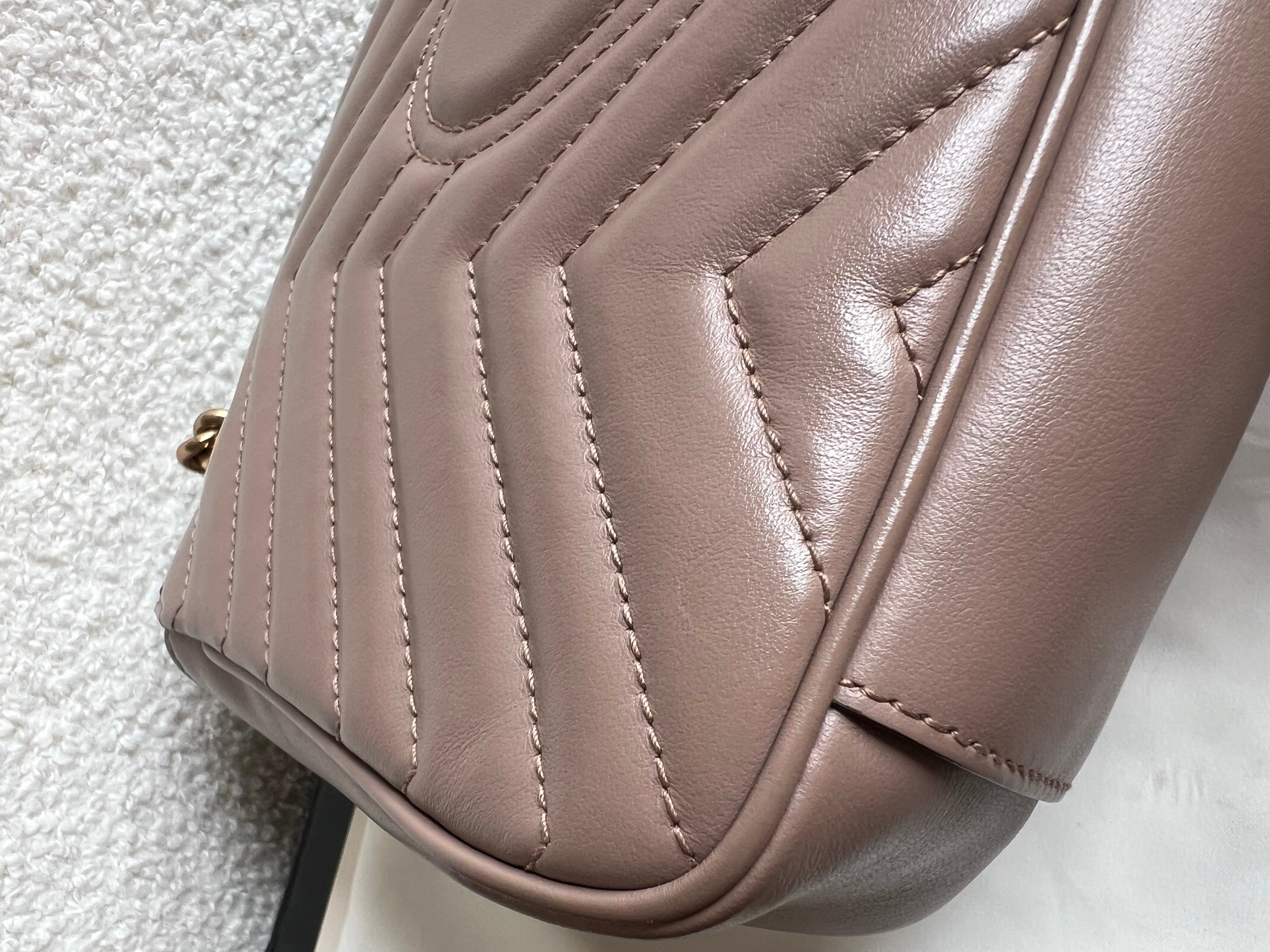 Gucci GG Dusty Pink Marmont Small Shoulder Bag (RRP £2070)