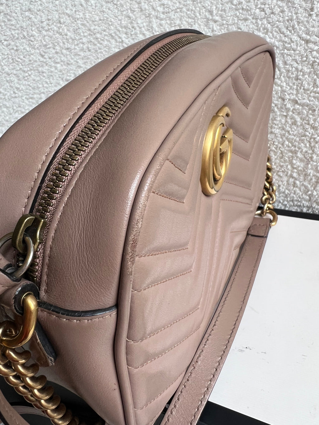 Gucci GG Marmont Dusty Pink Small Shoulder Bag (RRP £1440)