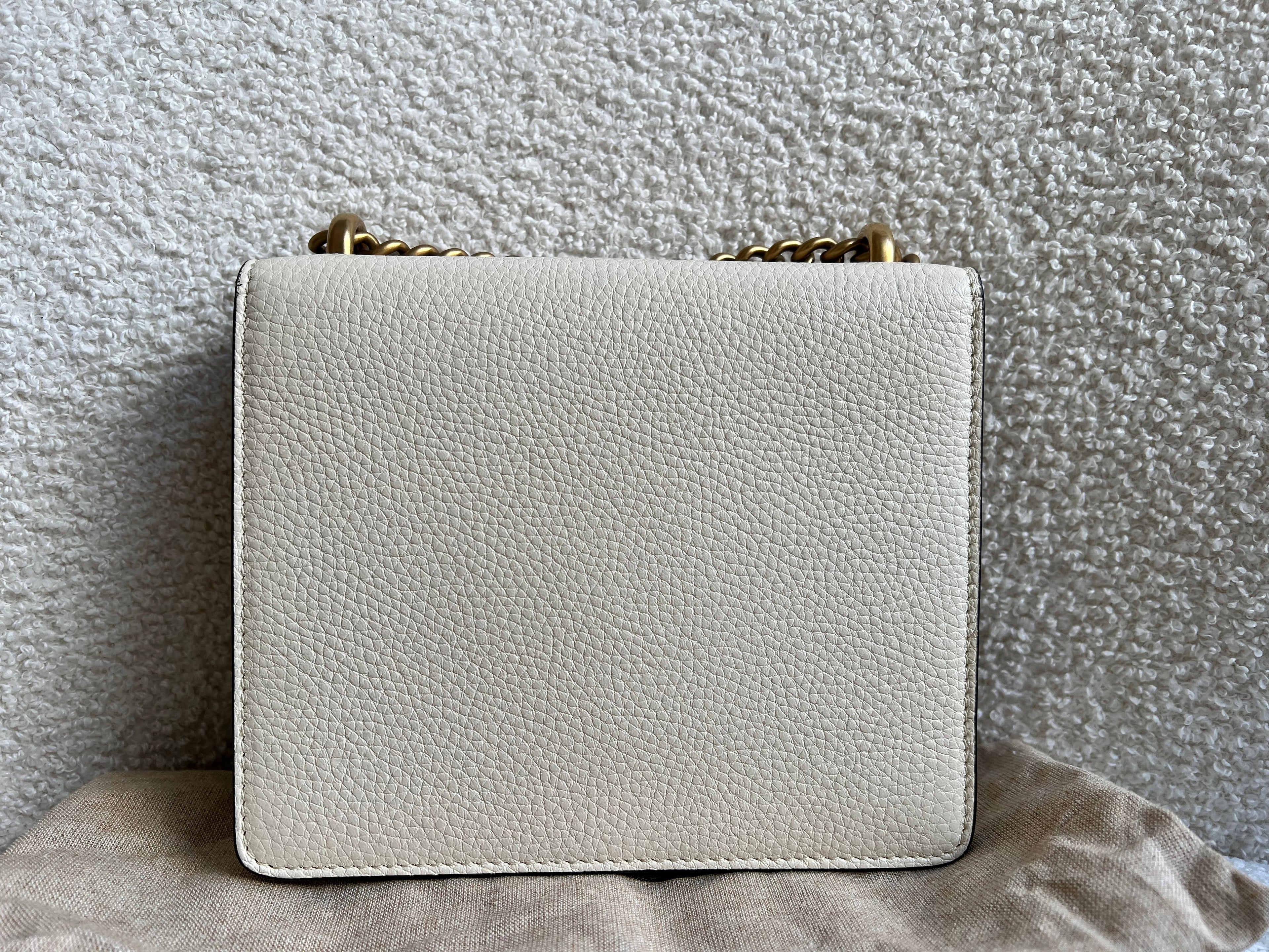 Gucci Cream GG Marmont Chain Mini Bag