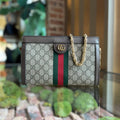 GUCCI Ophidia GG Medium Monogram Canvas Shoulder Bag