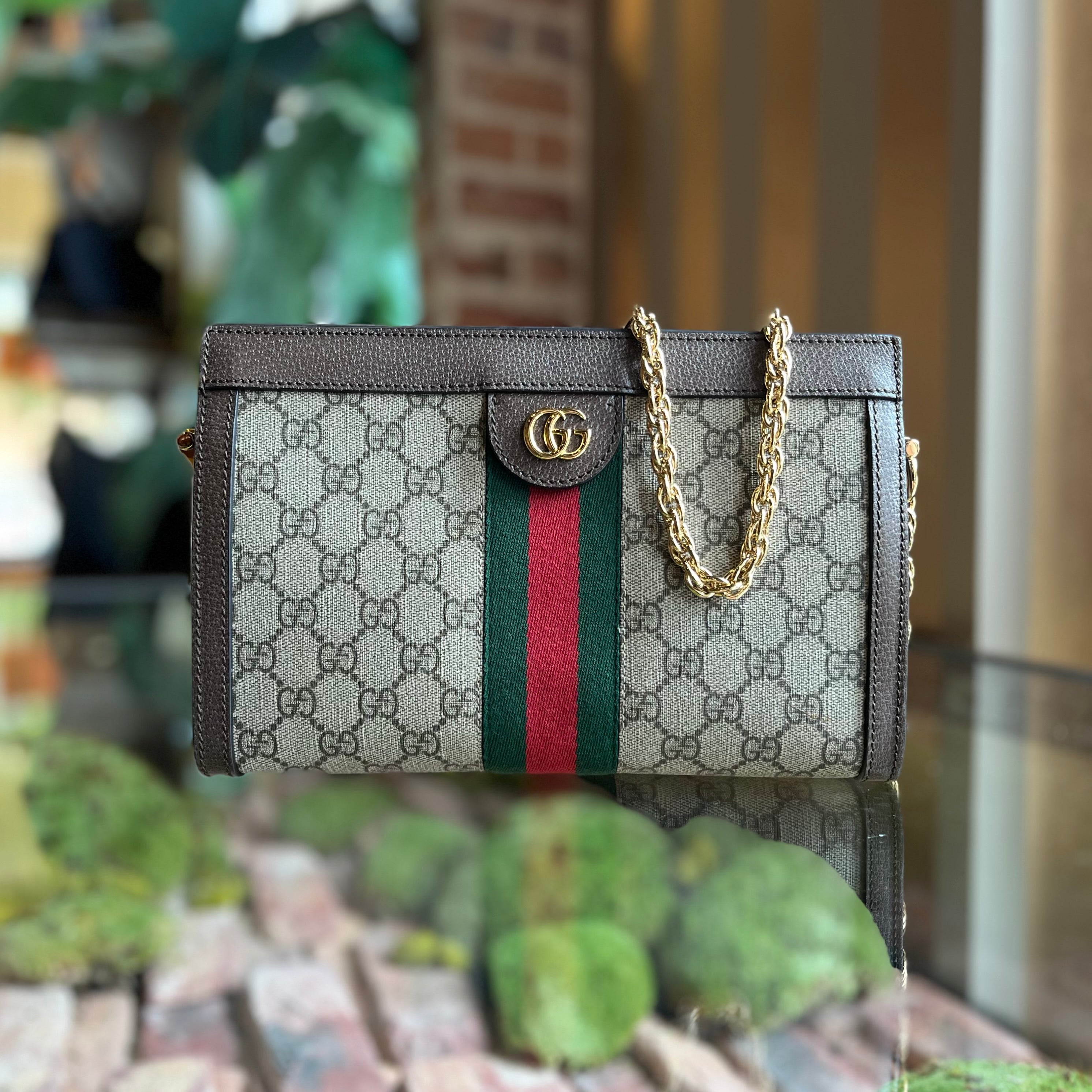 GUCCI Ophidia GG Medium Monogram Canvas Shoulder Bag