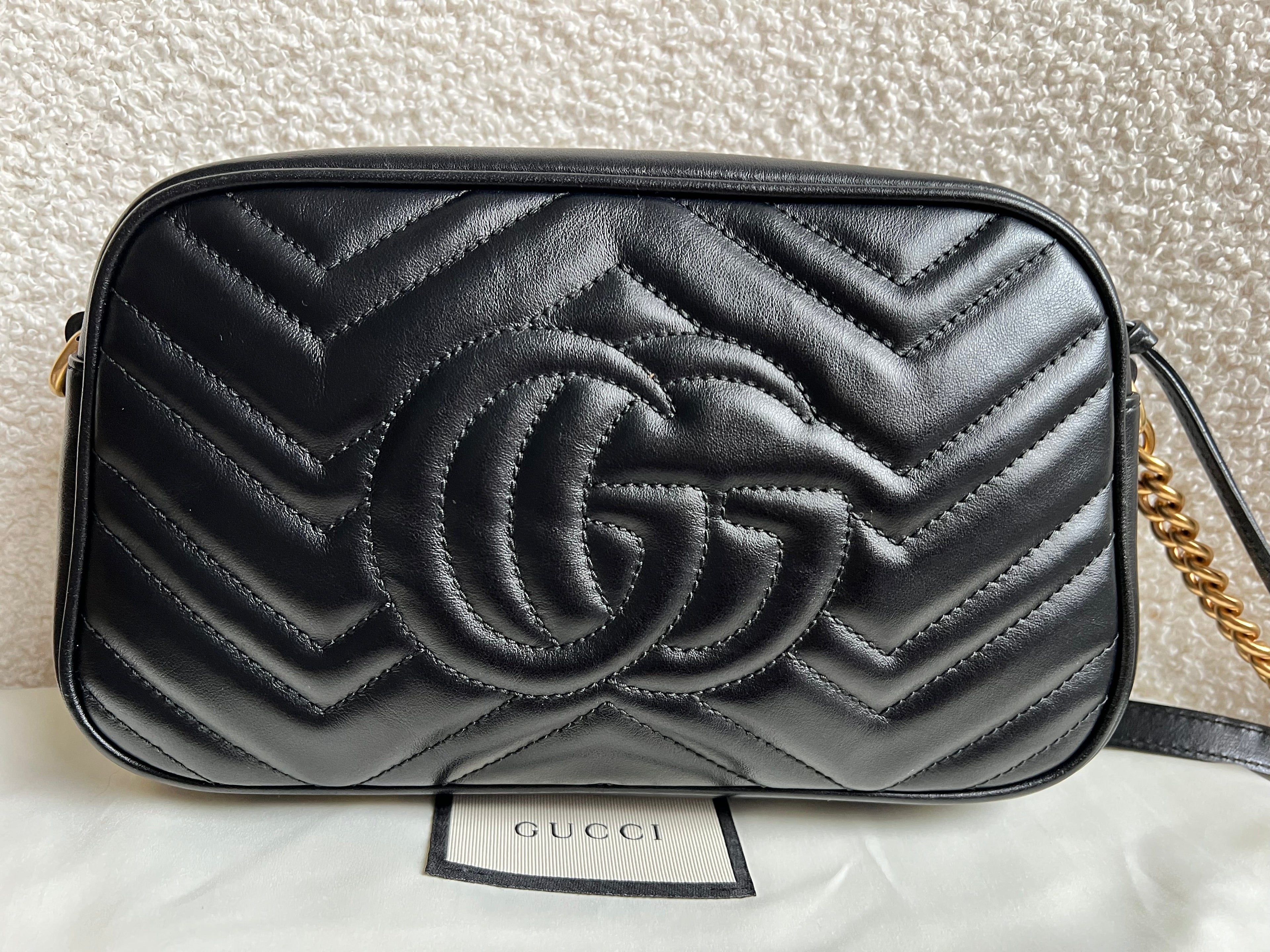 Gucci GG Black Marmont Small Shoulder Bag (RRP £1440)