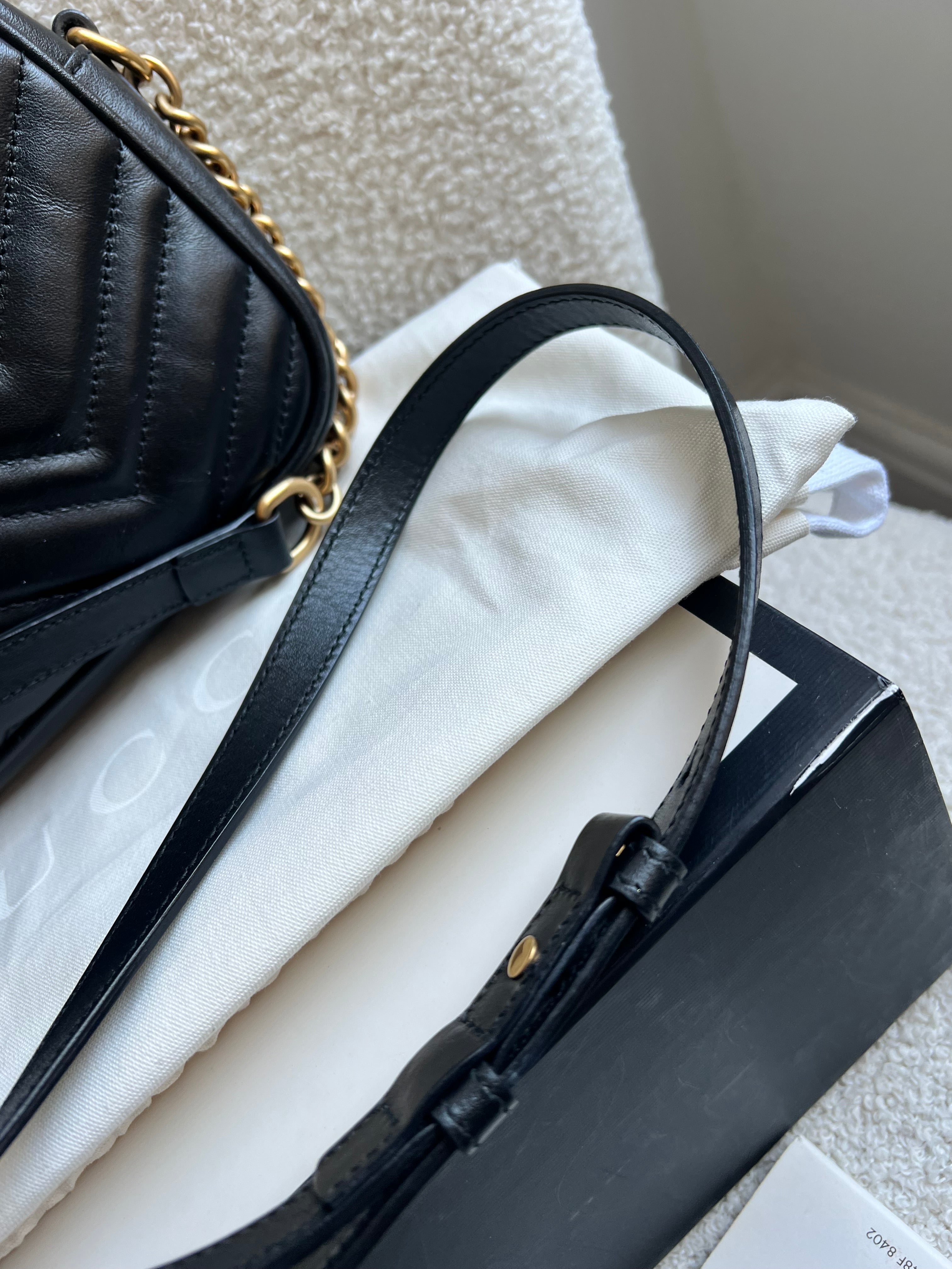 Gucci GG Black Marmont Small Shoulder Bag (RRP £1440)