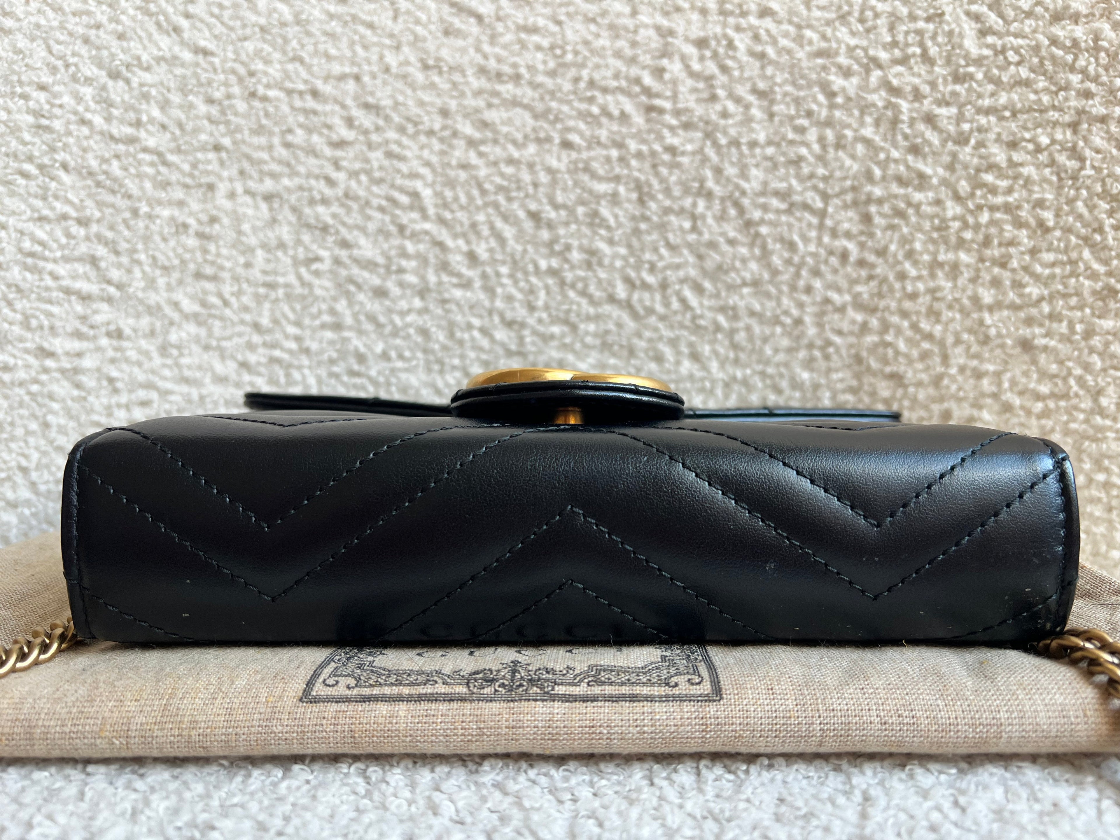 Gucci Black GG Marmont Matelasse Mini Bag (RRP £1440)