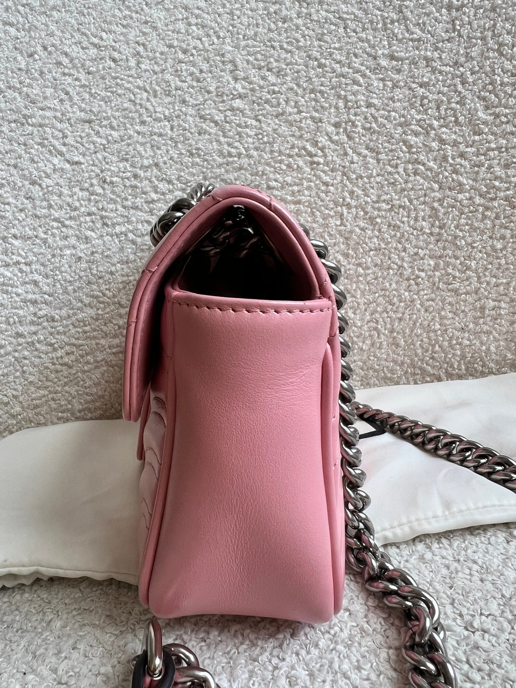 Gucci GG Pale Pink Marmont Mini Shoulder Bag (RRP £1,890)