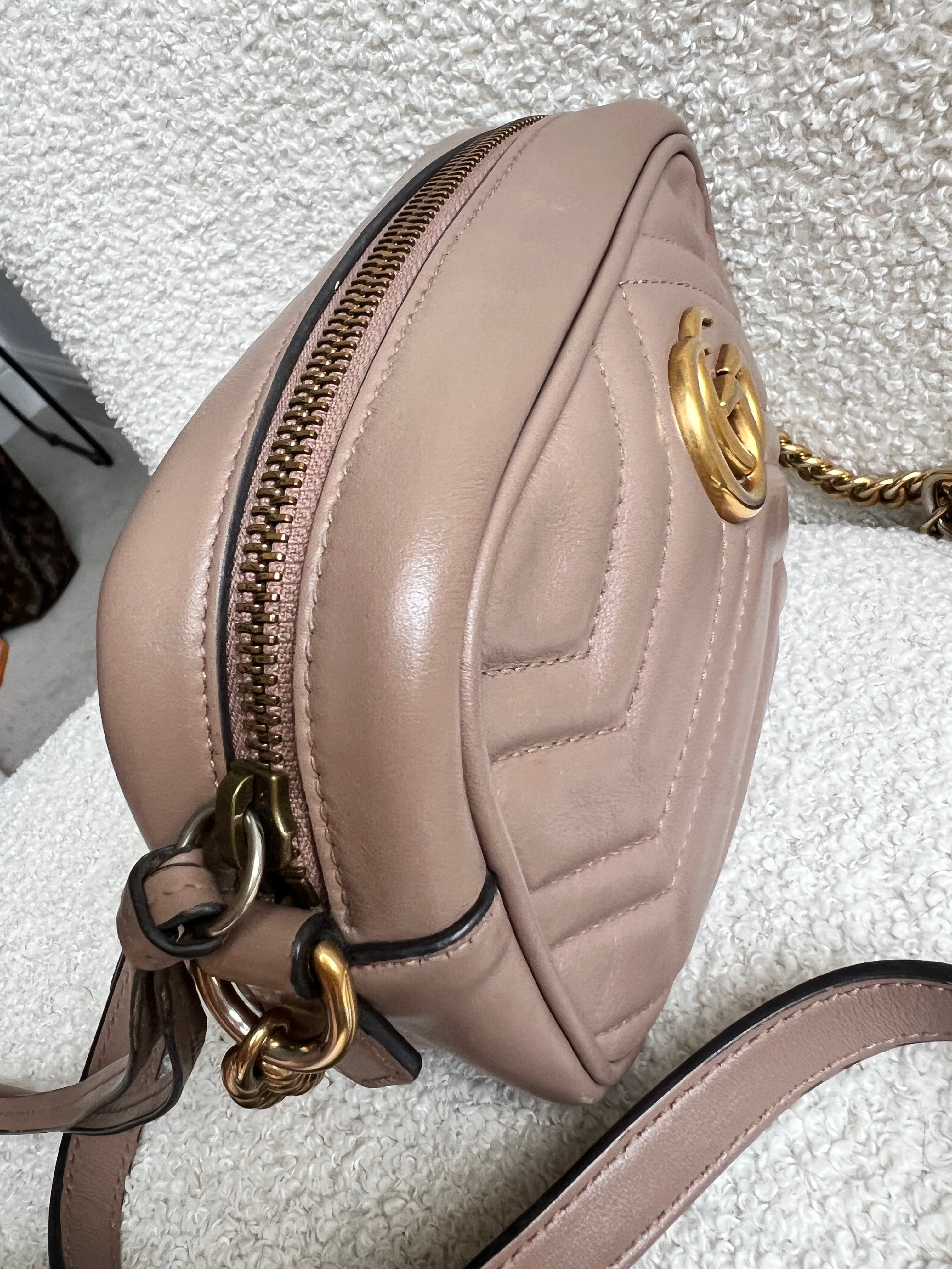 Gucci GG Dusty Pink Marmont Mini Shoulder Bag (RRP £1,360)