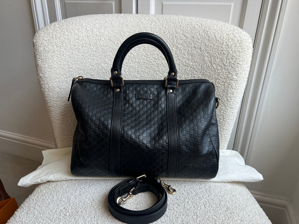 Gucci Black Guccissima Large Boston Joy (RRP £1250)