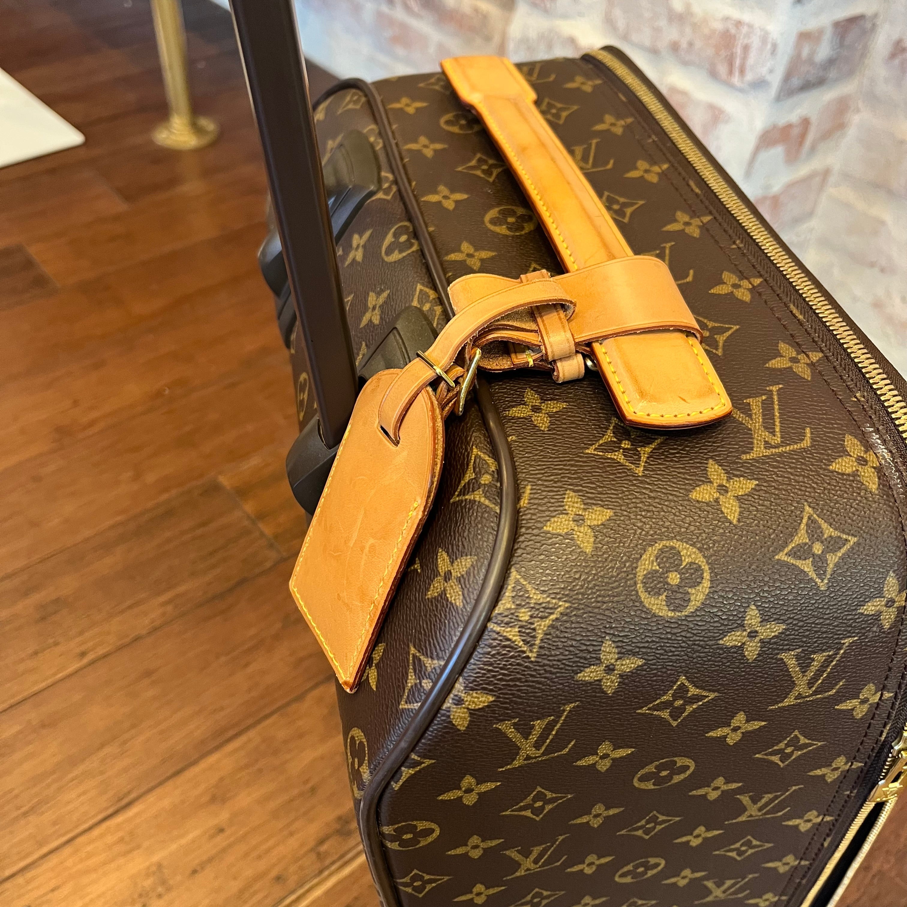 LOUIS VUITTON Pégase 45 Brown Monogram Canvas Rolling Luggage