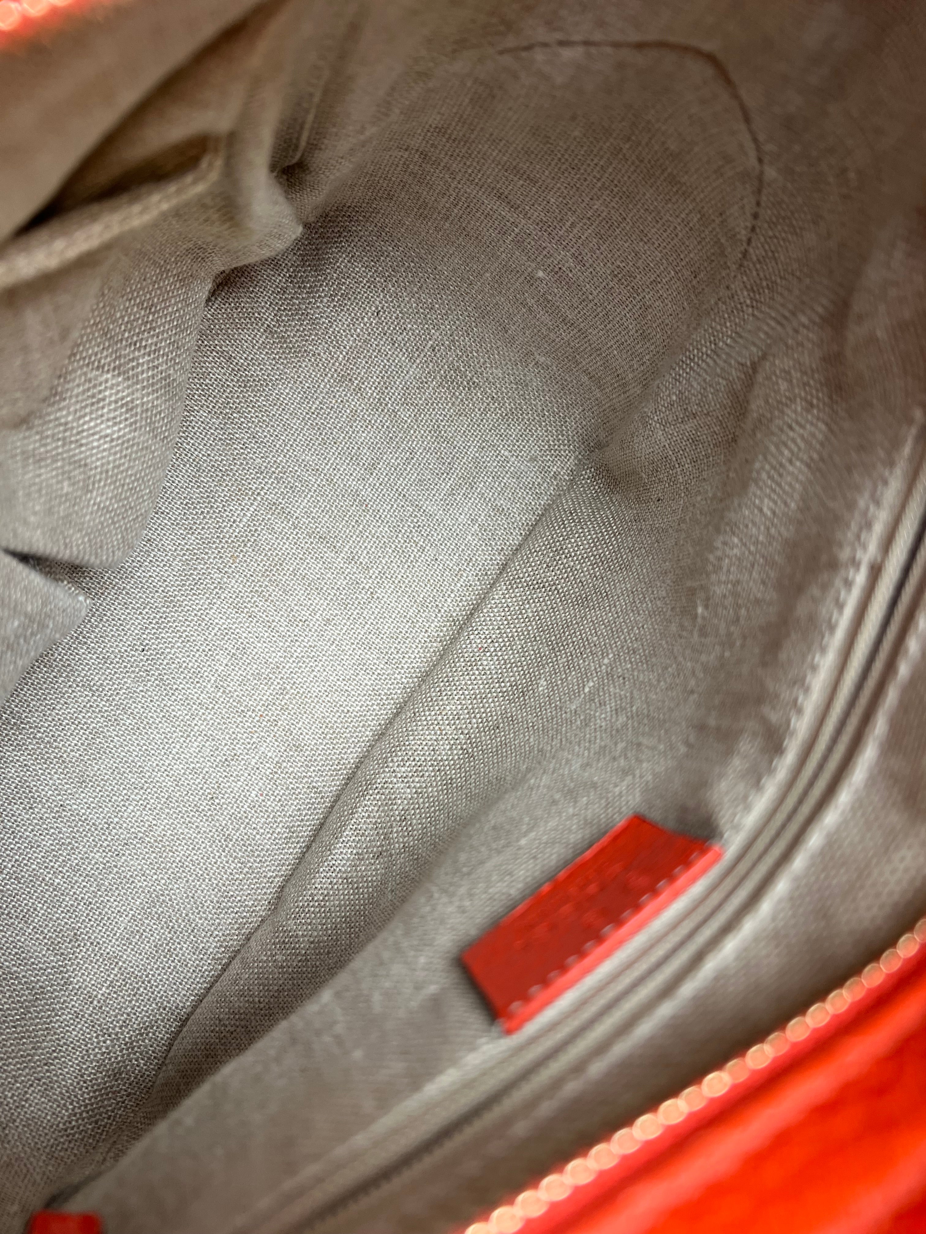 Gucci Bree GG canvas and orange Tote Bag