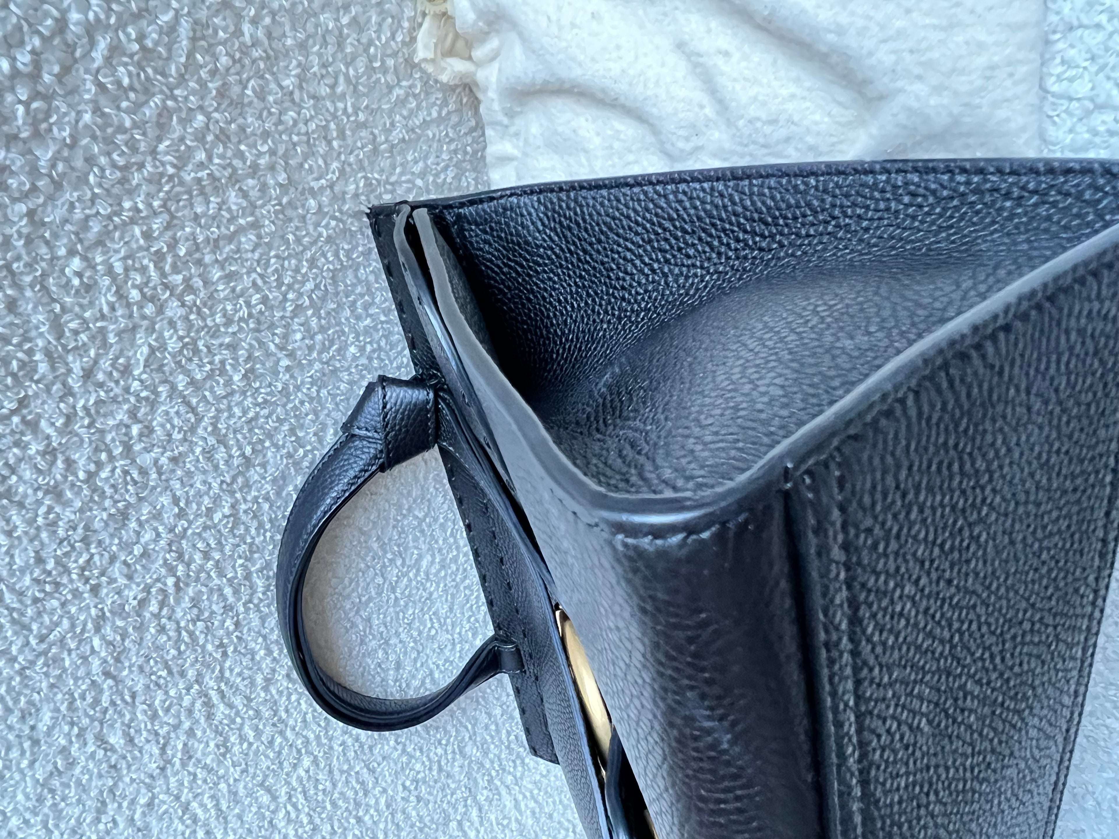 Gucci GG Black Medium Marmont Top Handle Bag