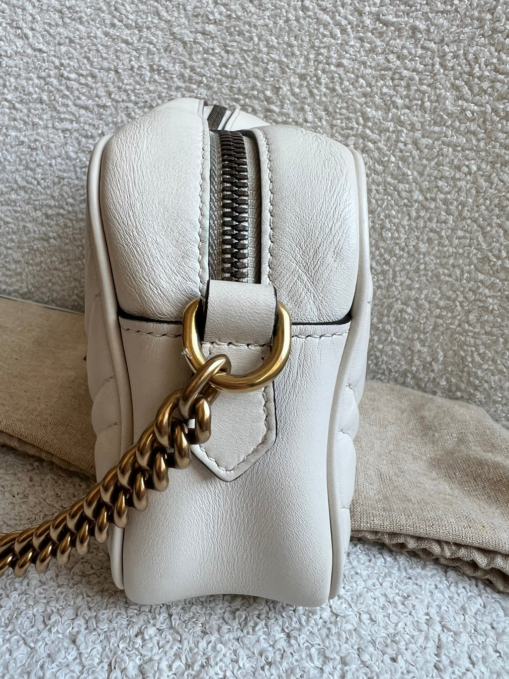 Gucci GG White Marmont Small Shoulder Bag (RRP £1440)