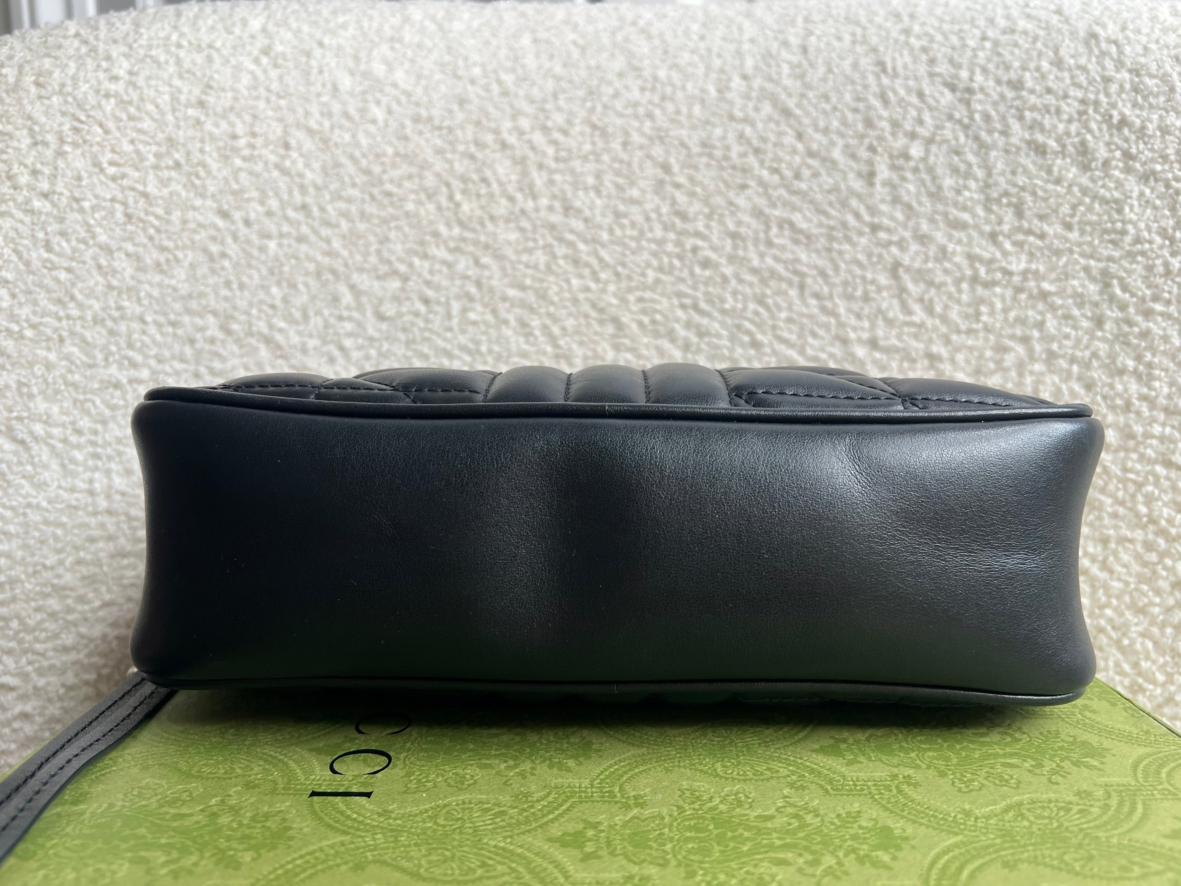 Gucci Aria GG Black Marmont Small Shoulder Bag (RRP £1440)