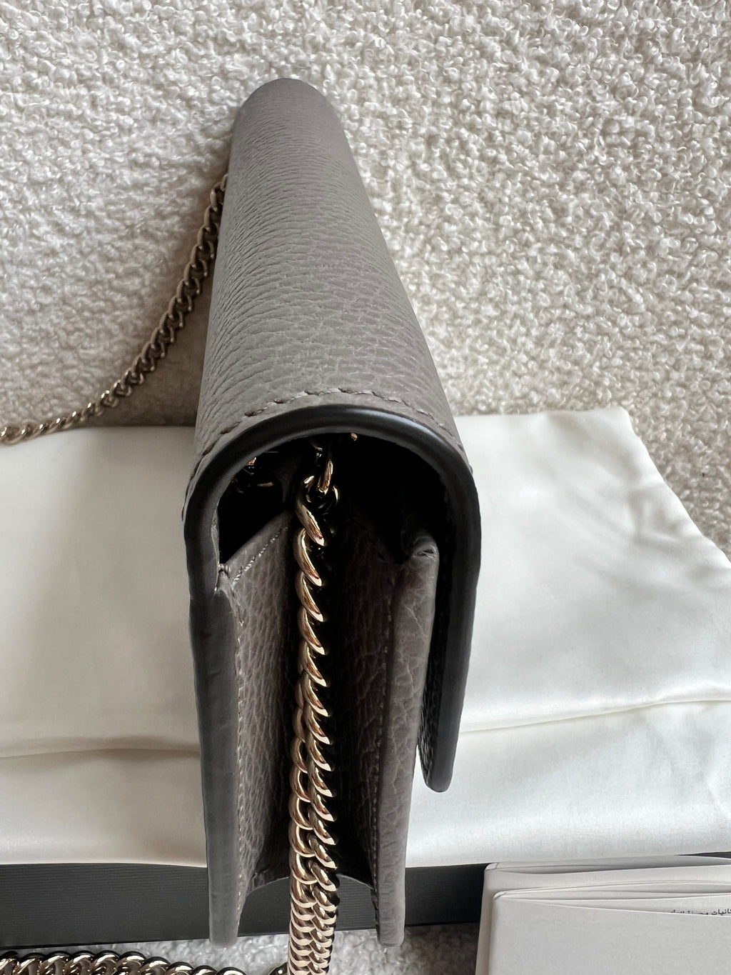 Gucci Dollar Grey Interlocking Chain Wallet