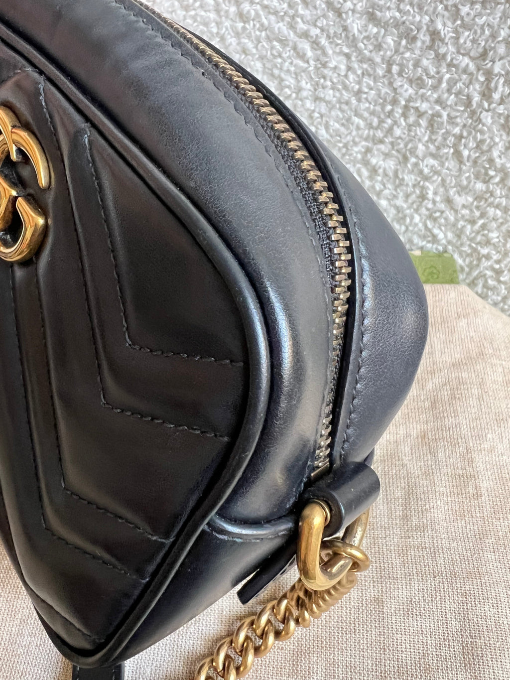 Gucci GG Black Marmont Mini Shoulder Bag (RRP £1,360)