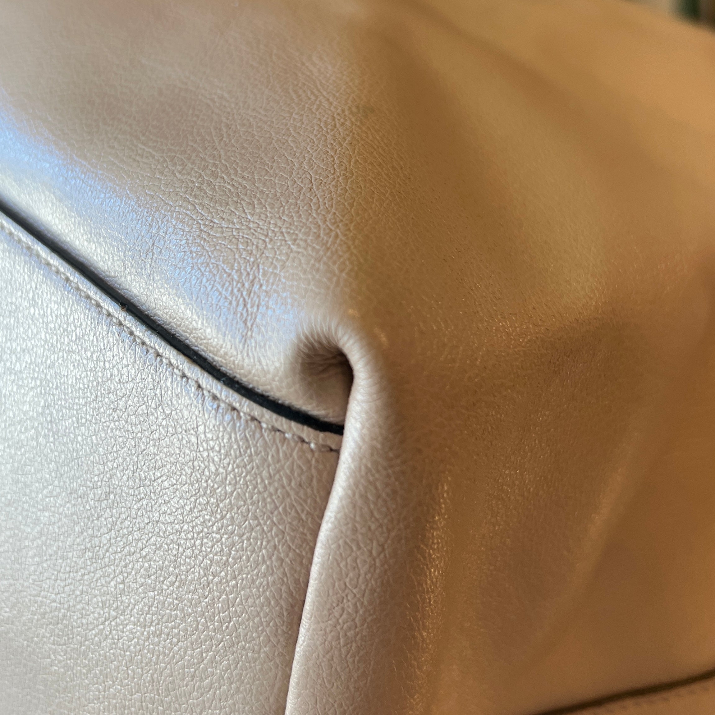 PRADA Argilla Glacé Calf Leather Beige Tote Bag