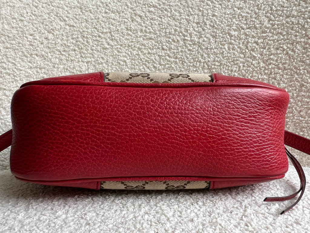 Gucci Bree GG Canvas Red Small Messenger Bag