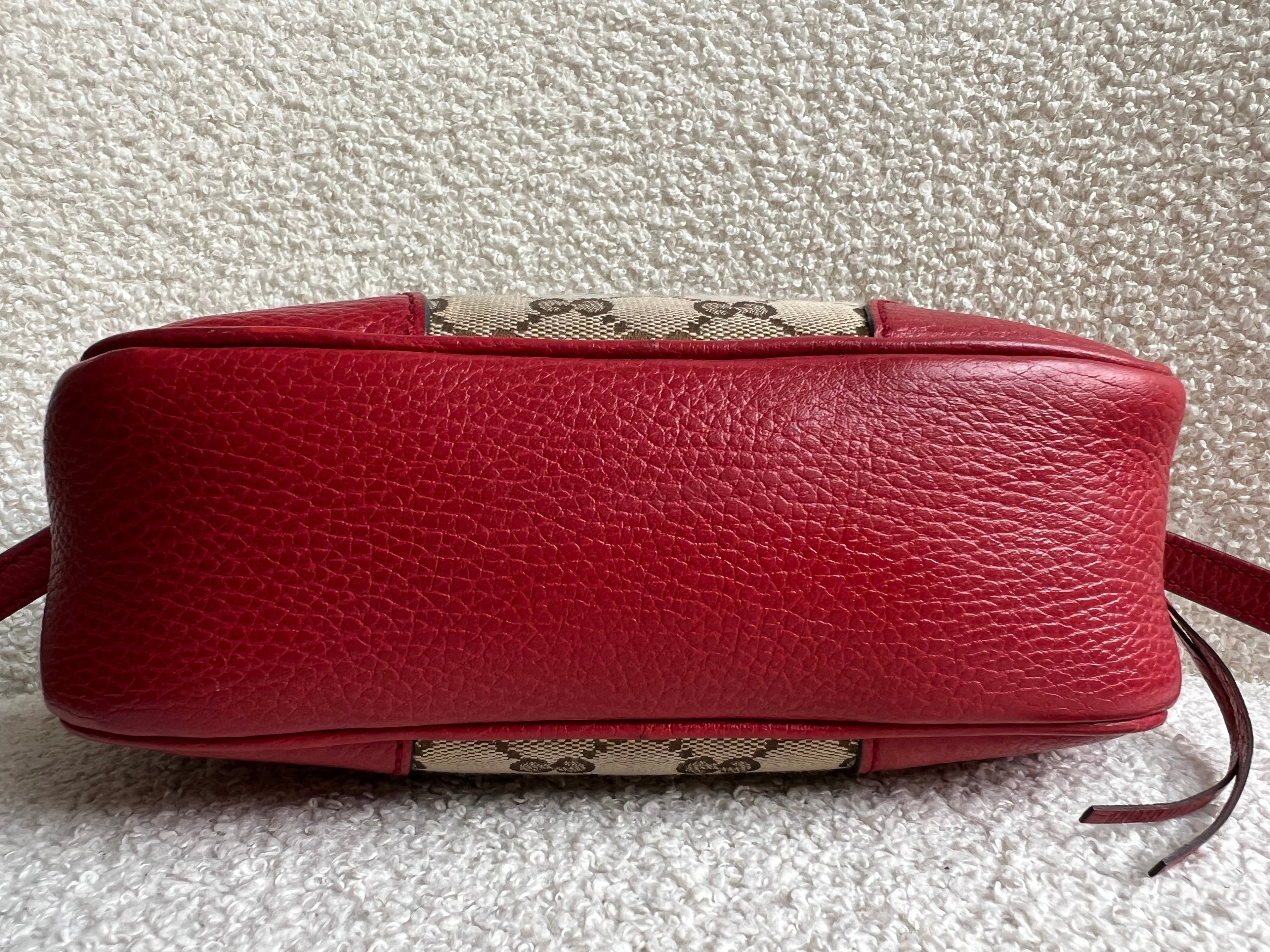 Gucci Bree GG Canvas Red Small Messenger Bag