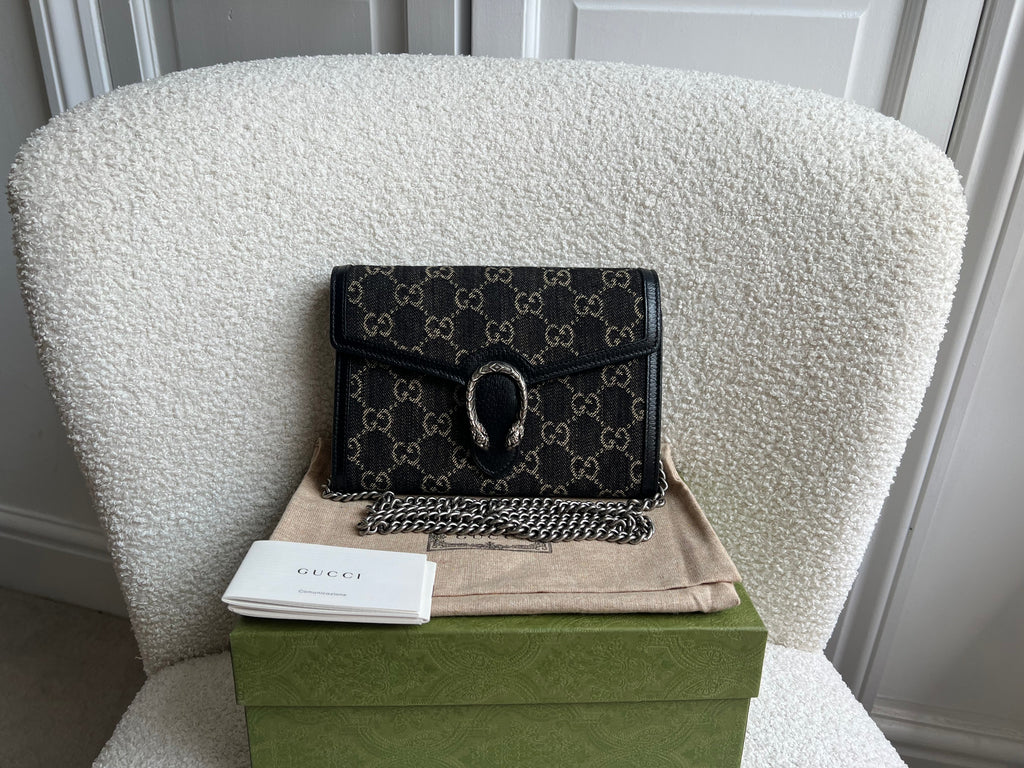 Gucci Dionysus Denim GG Mini Chain Bag