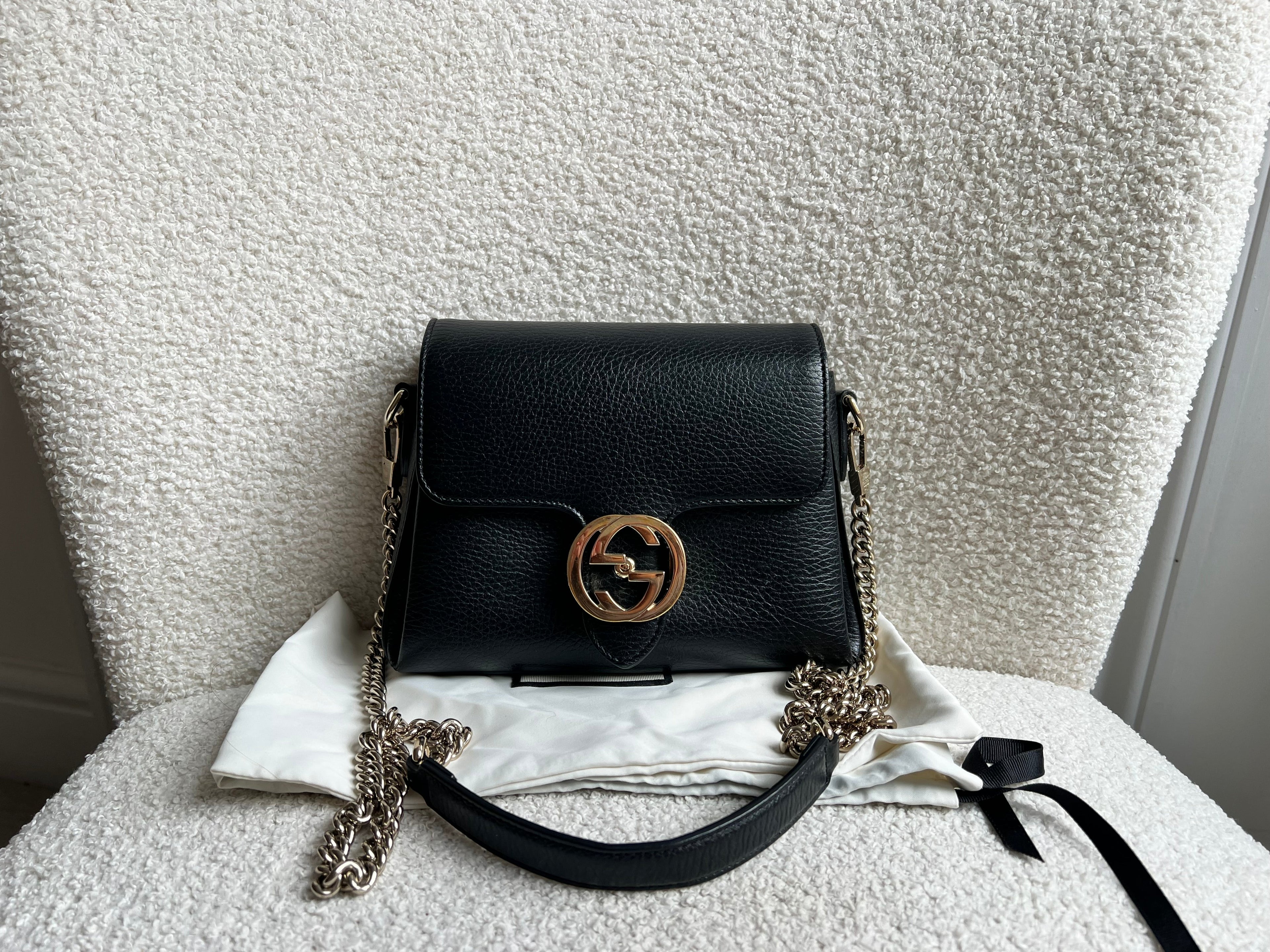 Gucci Interlocking GG Black Small Cross Body Bag