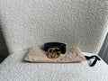 Gucci GG Marmont Black Leather Belt with Gold Buckle (RRP £395)
