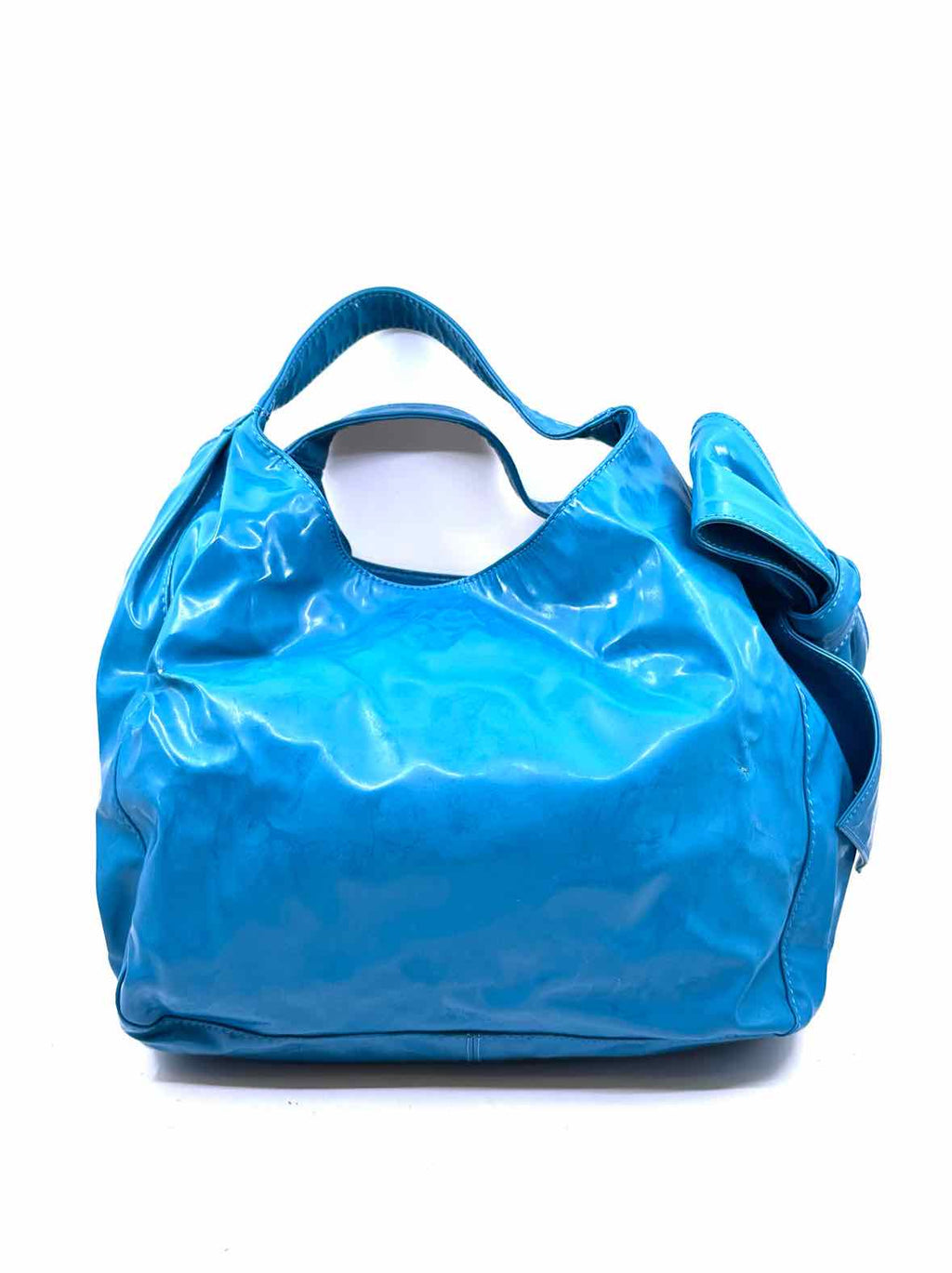 VALENTINO Blue Patent Leather Handbag
