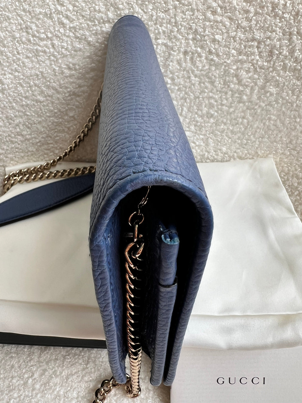 Gucci Blue Soho Chain Wallet