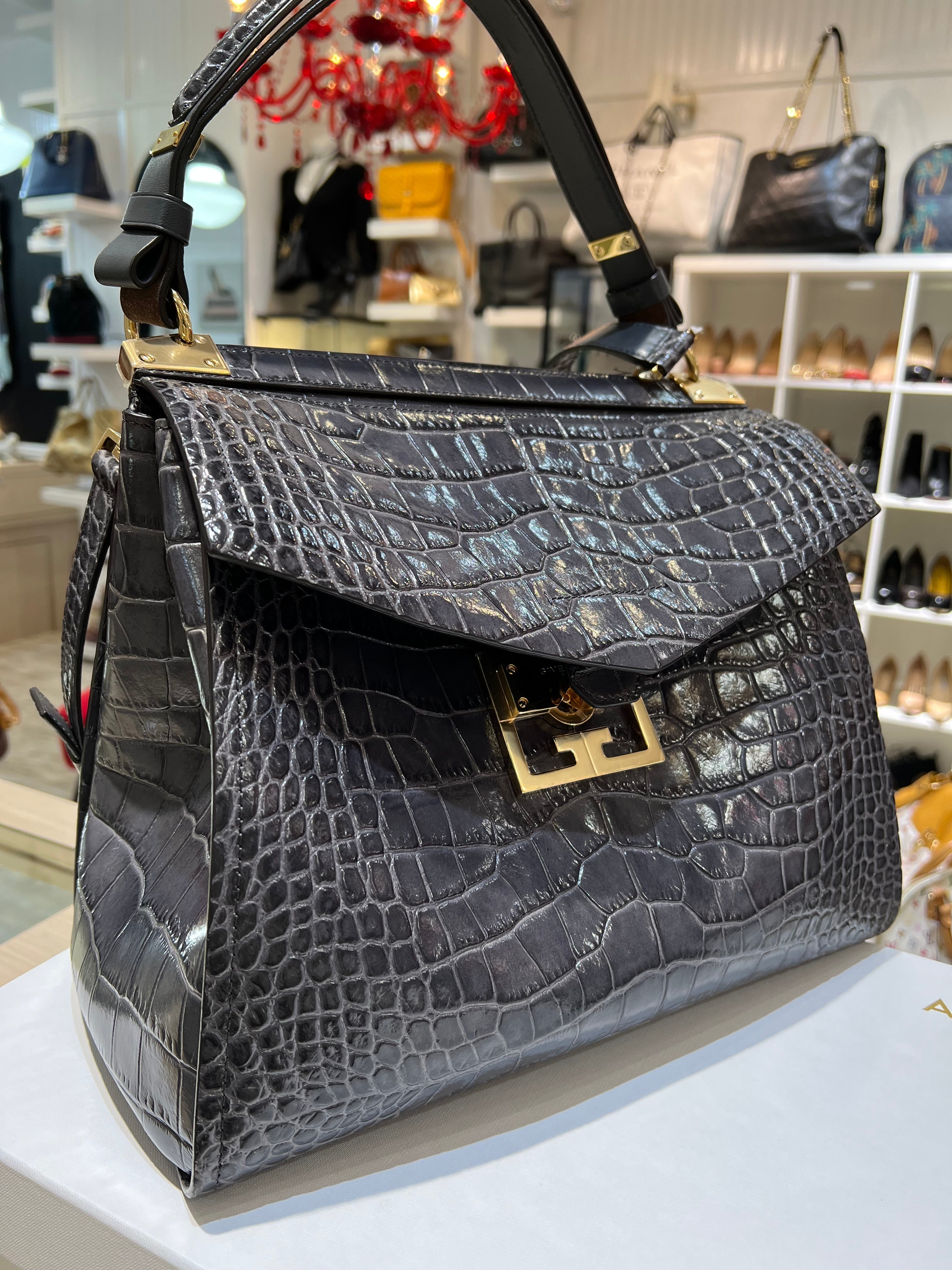 GIVENCHY Croc Embossed Bag