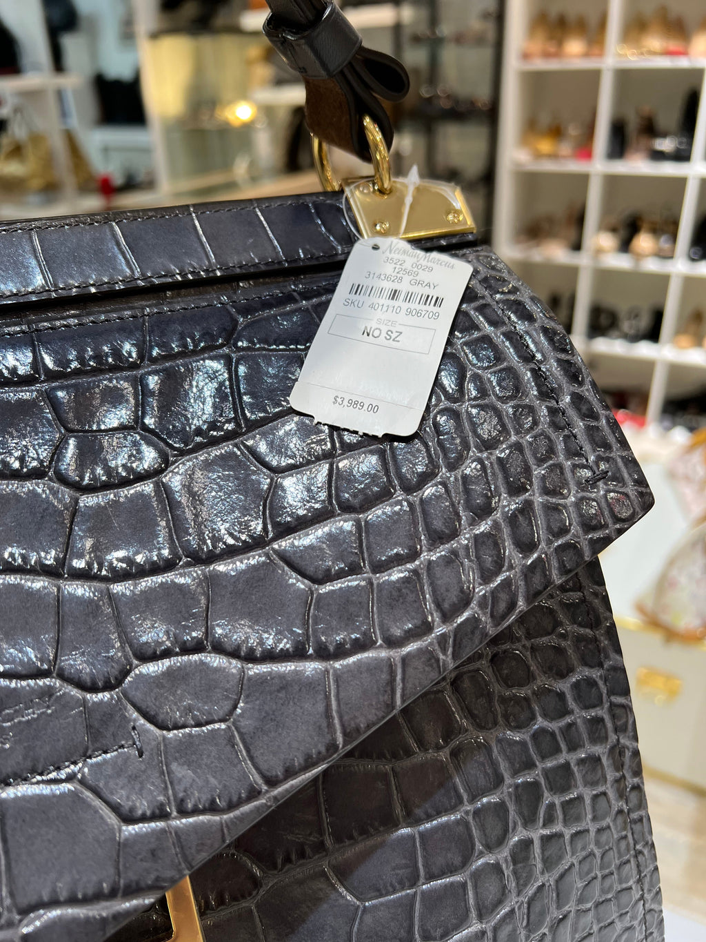 GIVENCHY Croc Embossed Bag