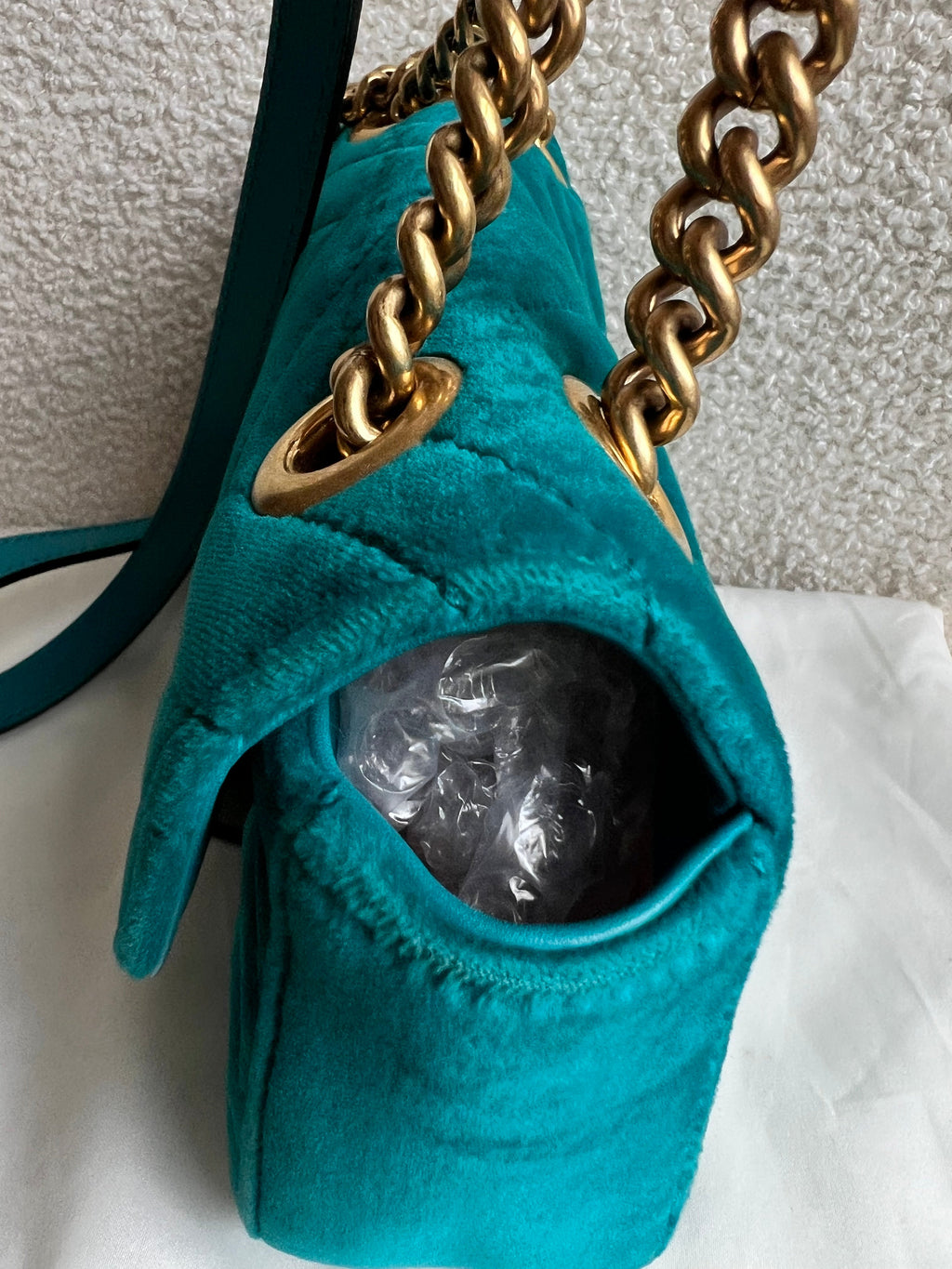 Gucci GG Mini Velvet Marmont Mini Shoulder Bag (RRP £1295)