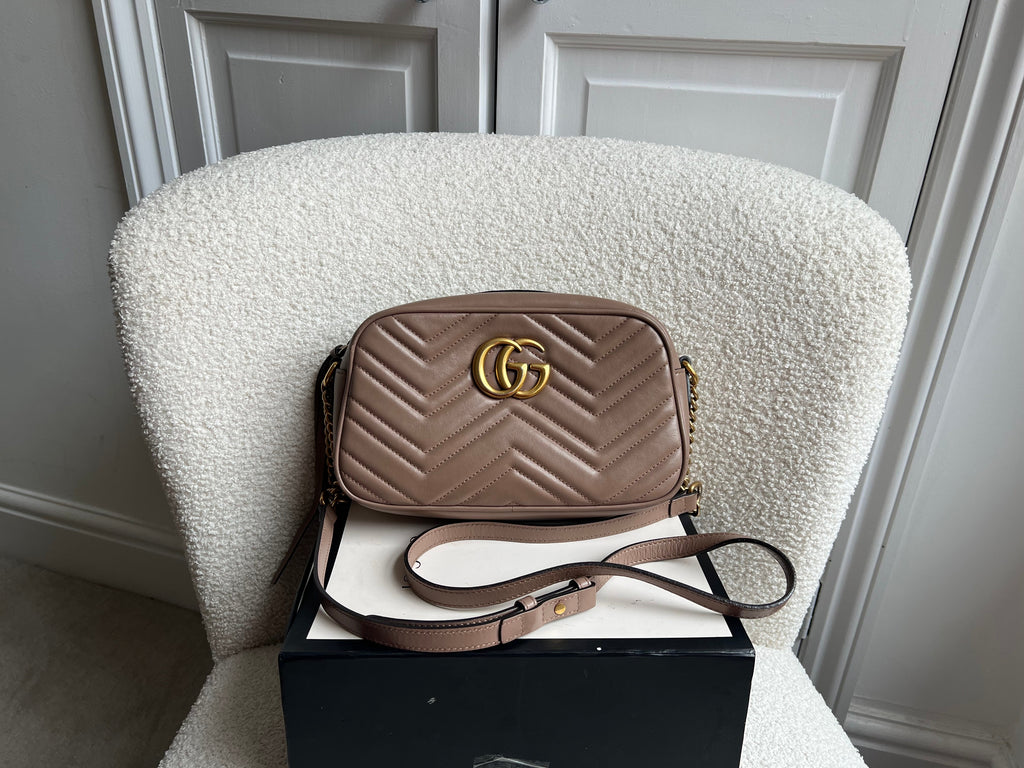 Gucci GG Marmont Dusty Pink Small Shoulder Bag (RRP £1440)