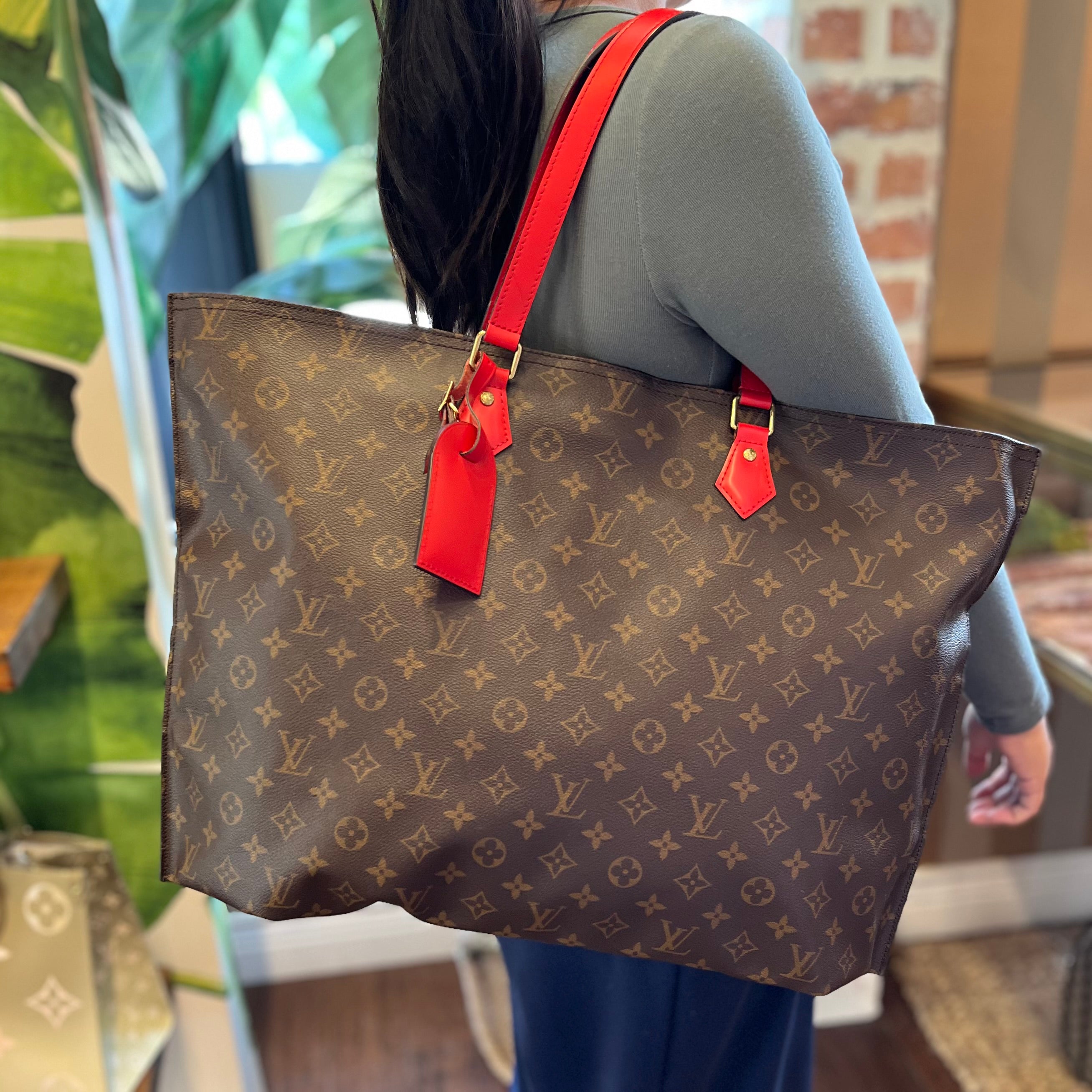 LOUIS VUITTON All-In MM Coquelicot Monogram Canvas Tote Bag
