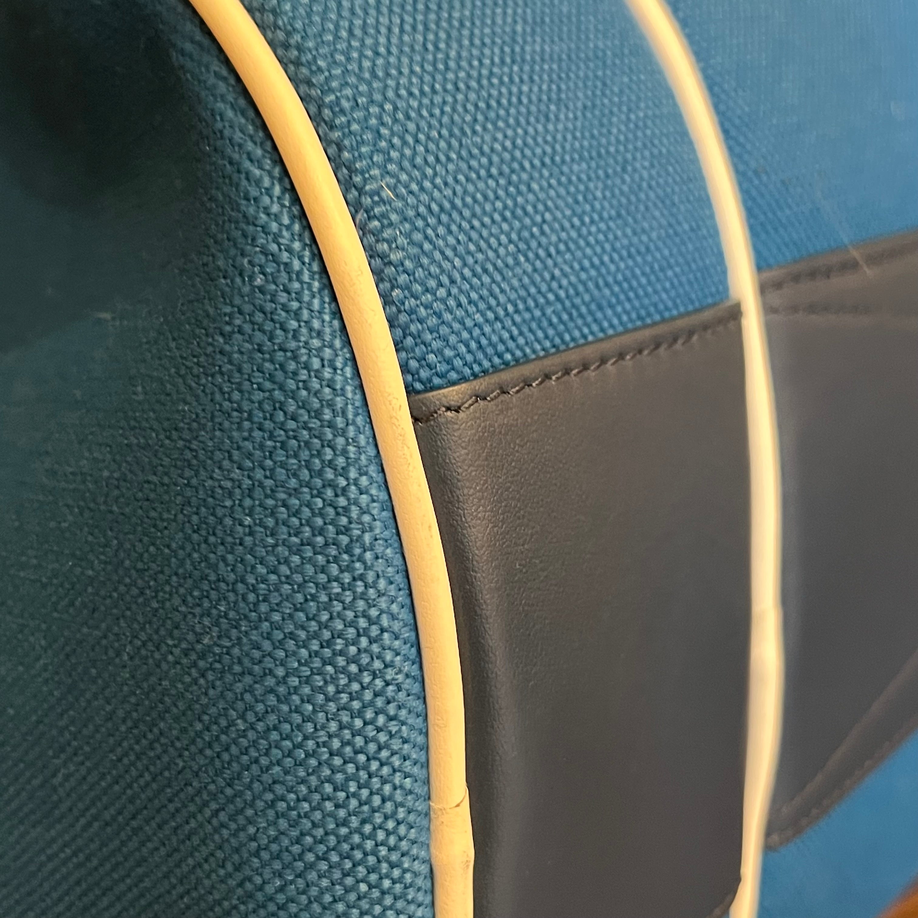 BURBERRY Kennedy Blue Canvas Duffle Bag
