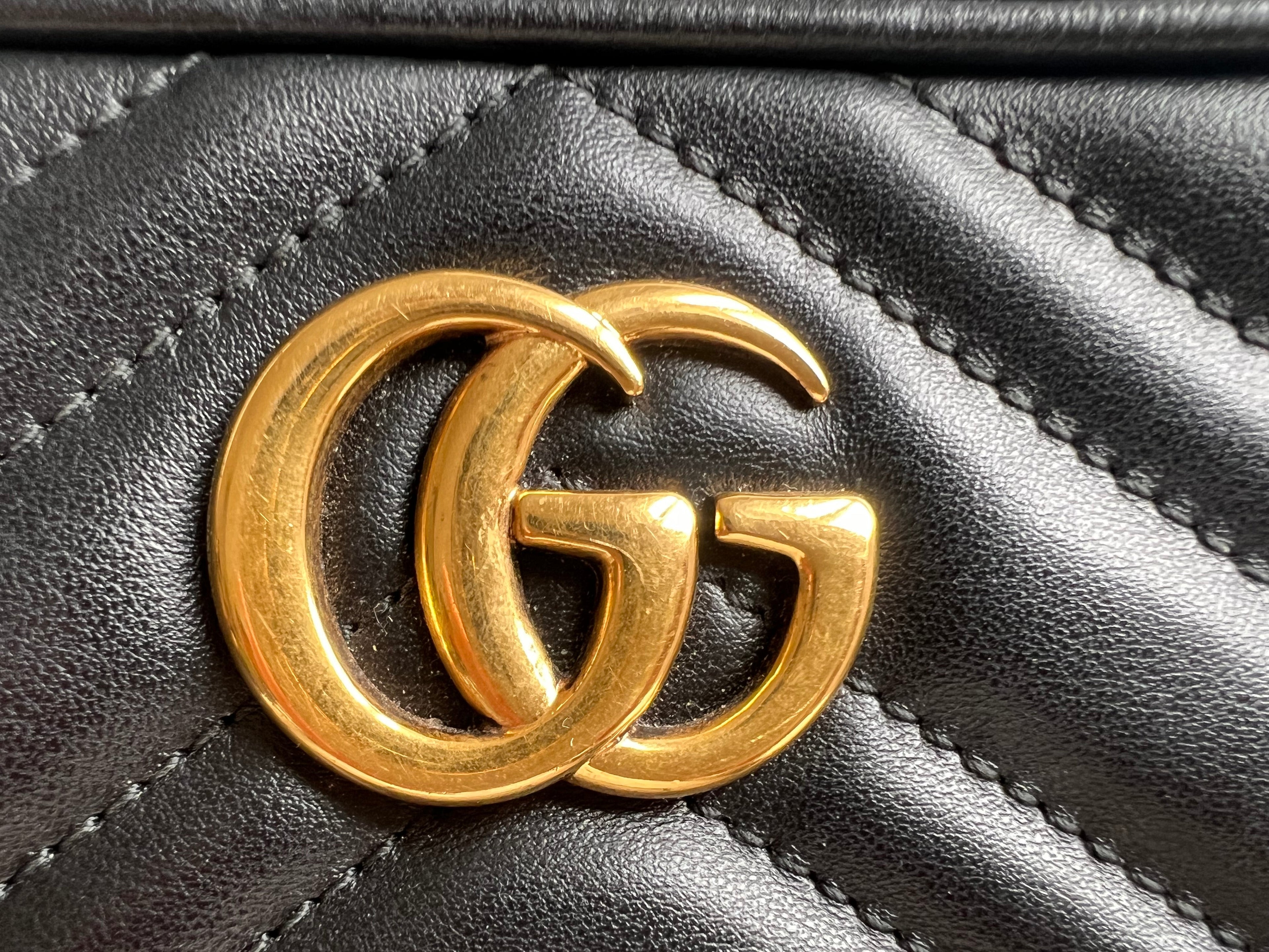 Gucci GG Black Marmont Mini Shoulder Bag (RRP £1,360)