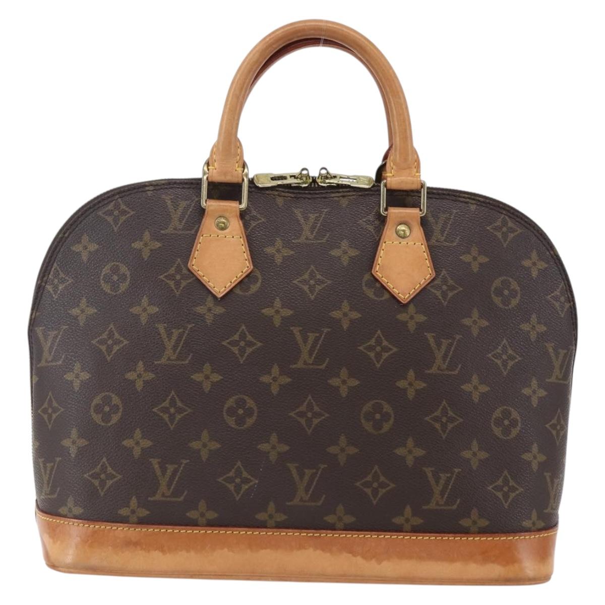 Louis Vuitton Alma Handbag Monogram Canvas Brown Canvas Handbag (Pre-Owned)